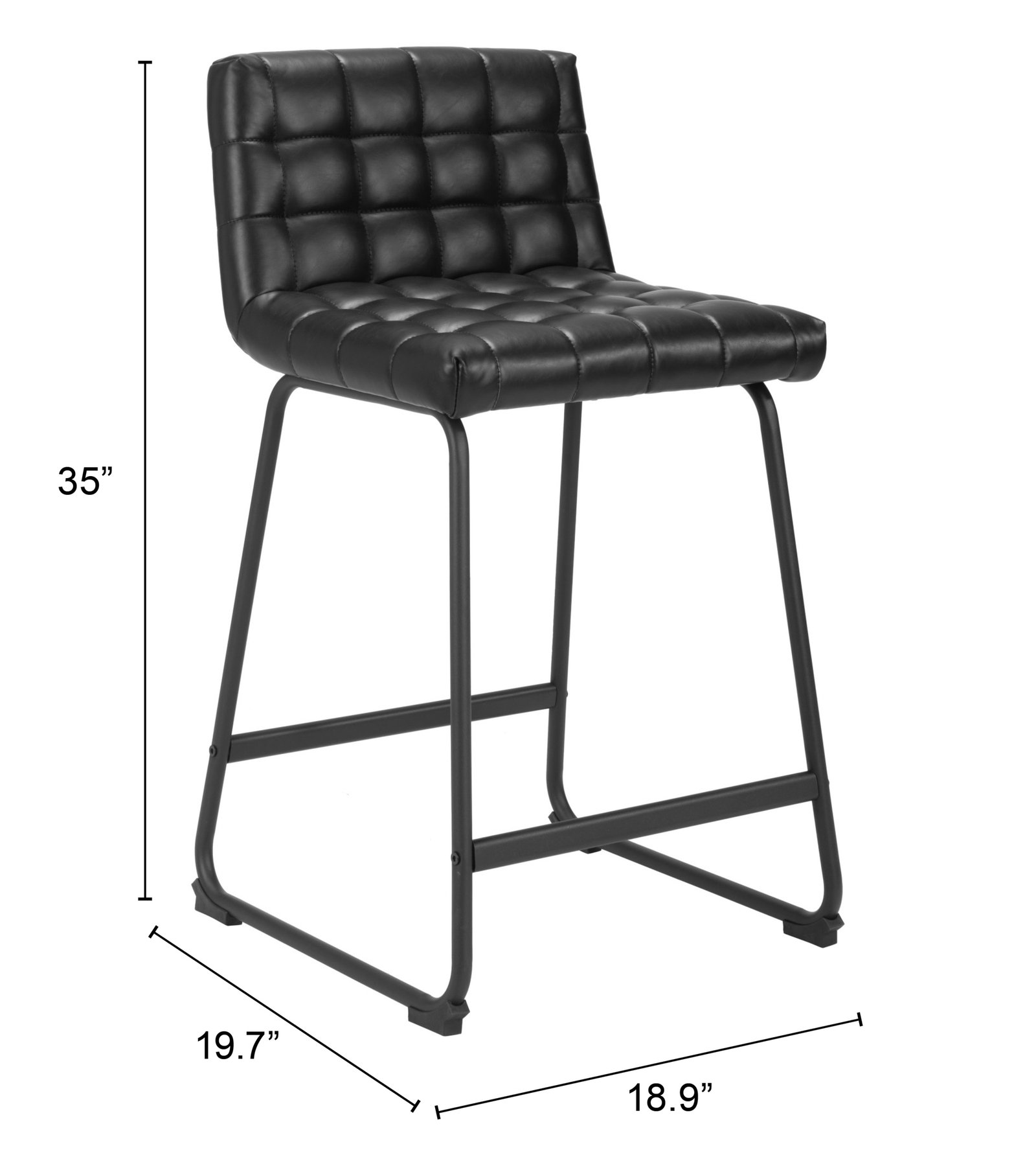 Pago Counter Stool (Set of 2) Black - Image 11
