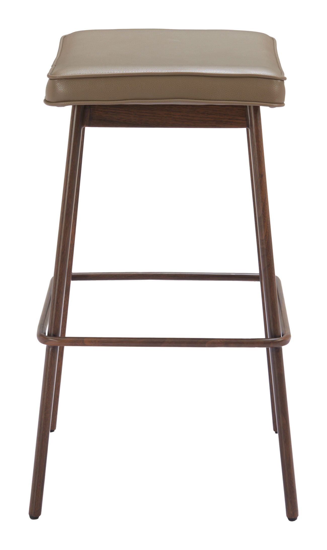Divat Barstool (Set of 2) Taupe & Walnut - Image 2