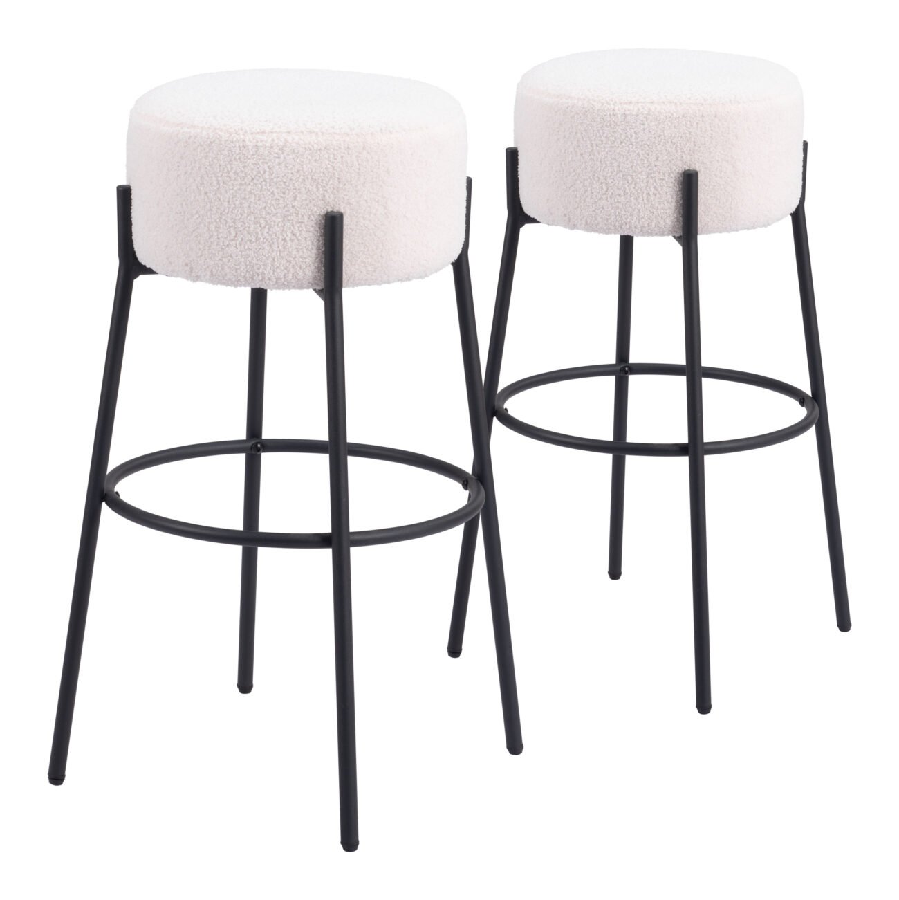 Blanche Barstool (Set of 2) Ivory - Image 8