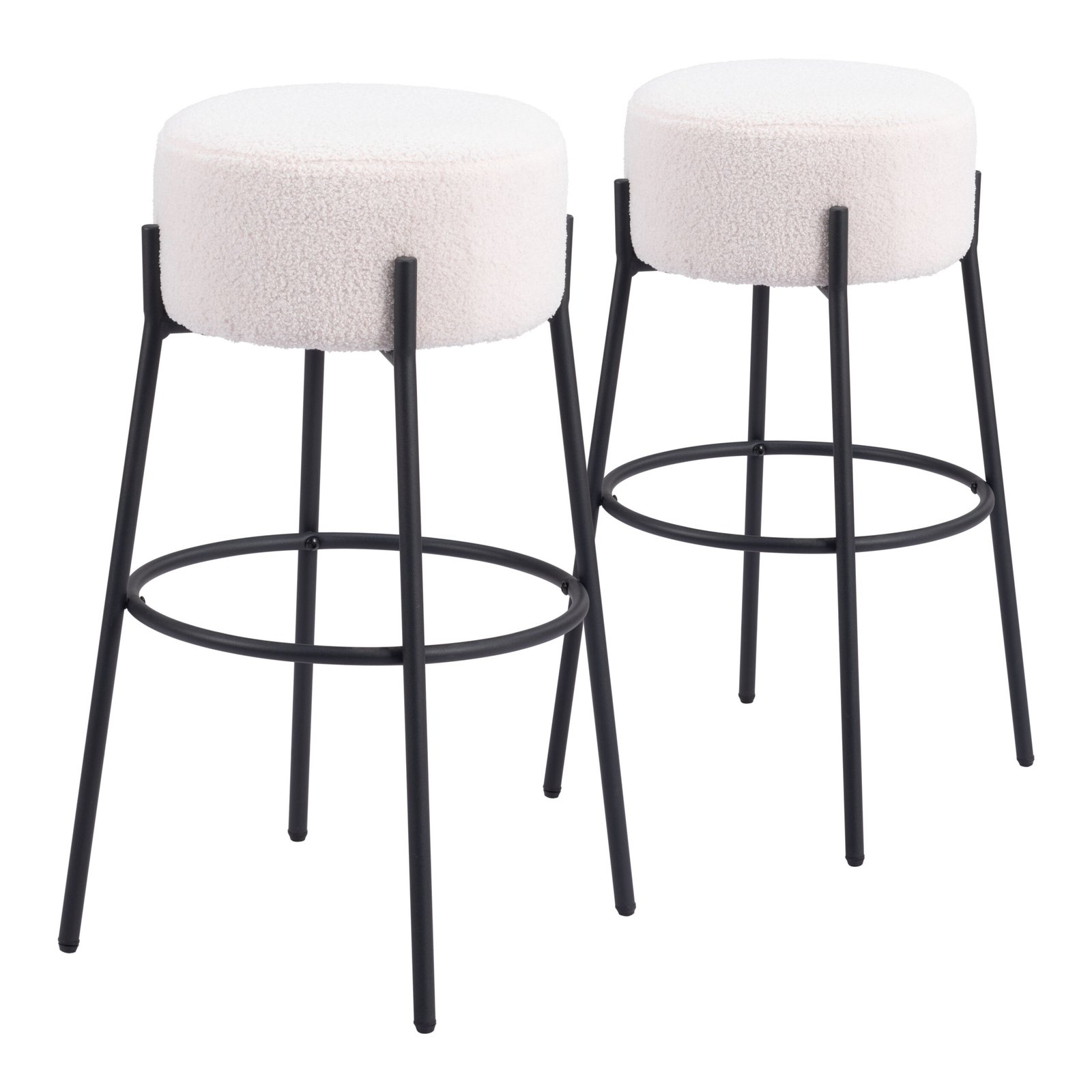 Blanche Barstool (Set of 2) Ivory - Image 8