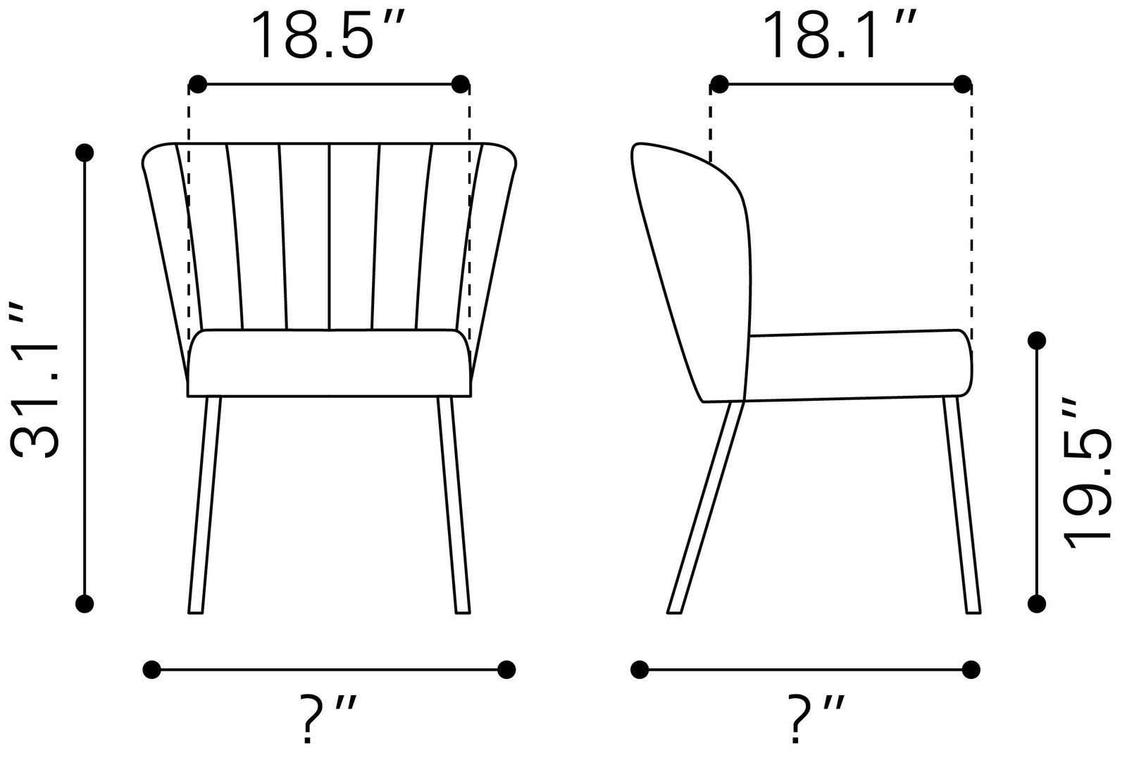 Aimee Dining Chair (Set of 2) Cream - Image 11