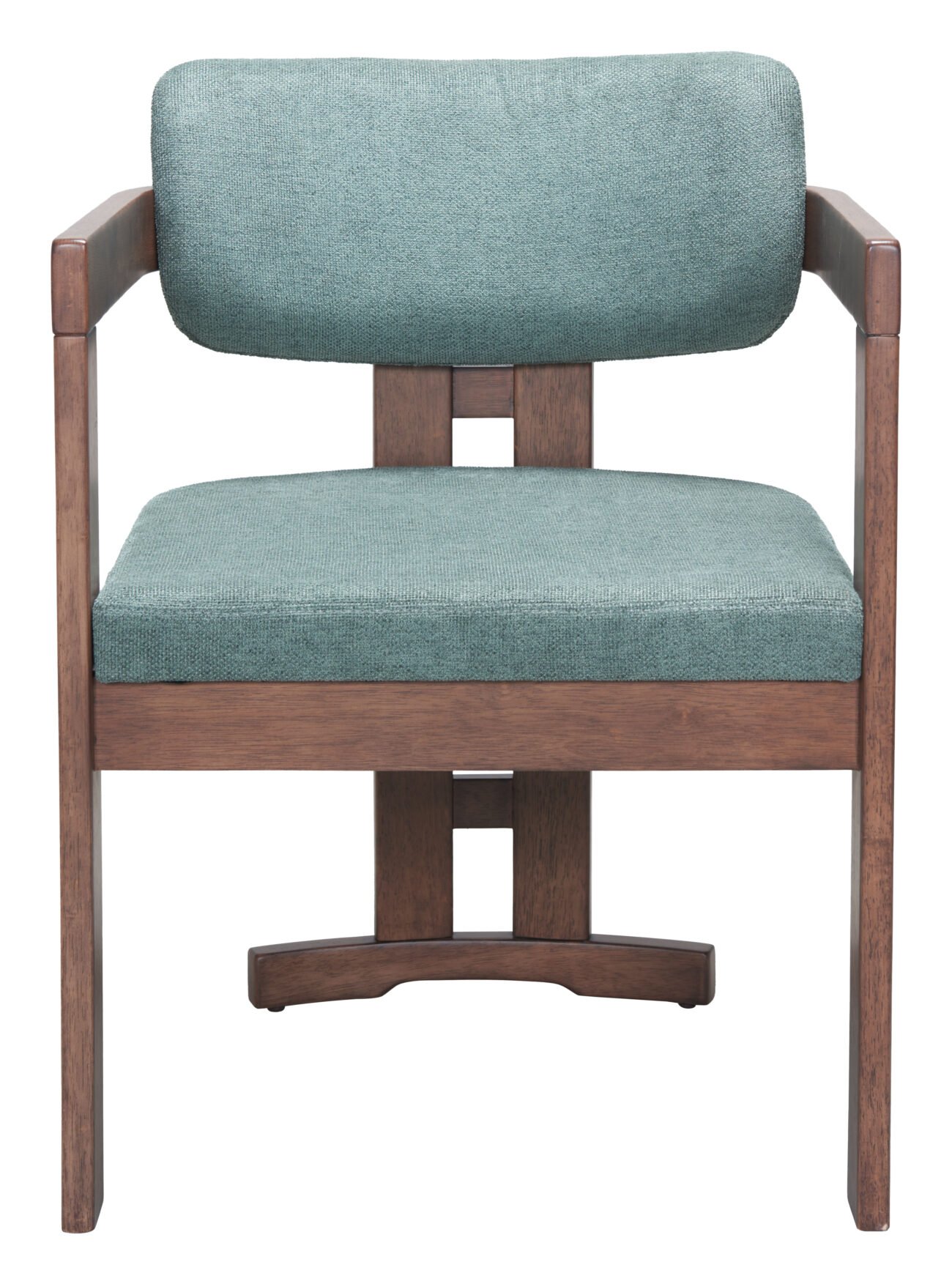 Poly Dining Chair Moss Gray & Walnut - Image 3