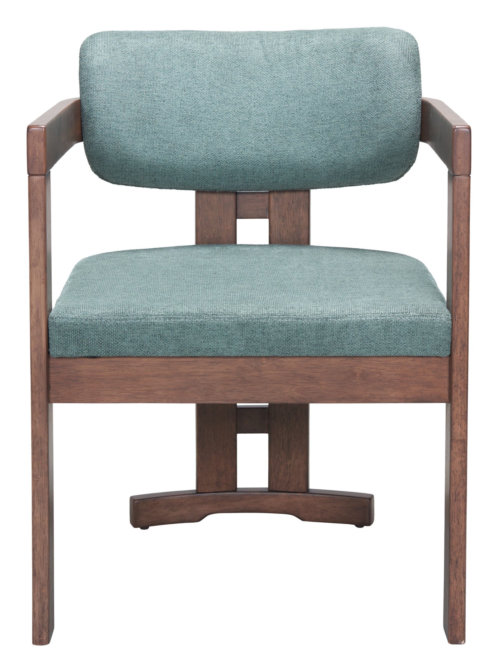 Poly Dining Chair Moss Gray & Walnut - Image 3