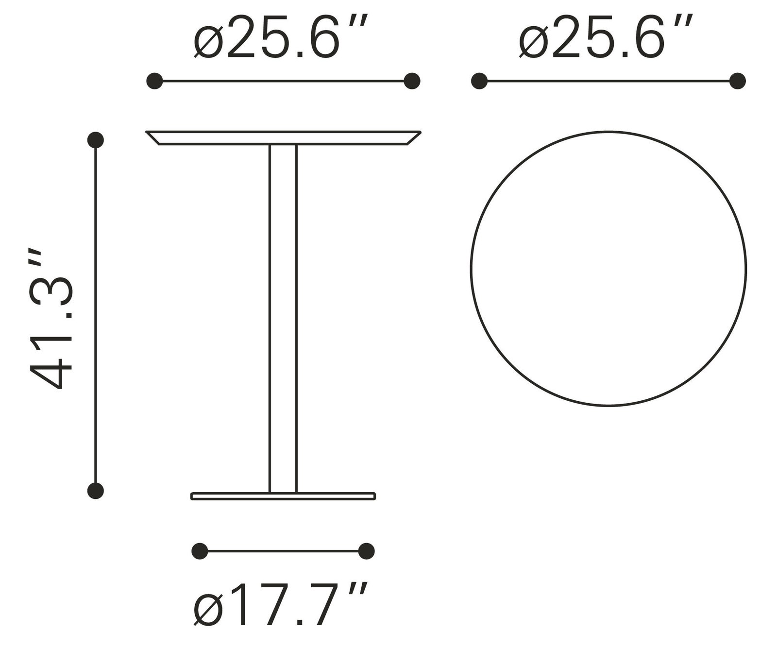 Bergen Bar Table Walnut - Image 4