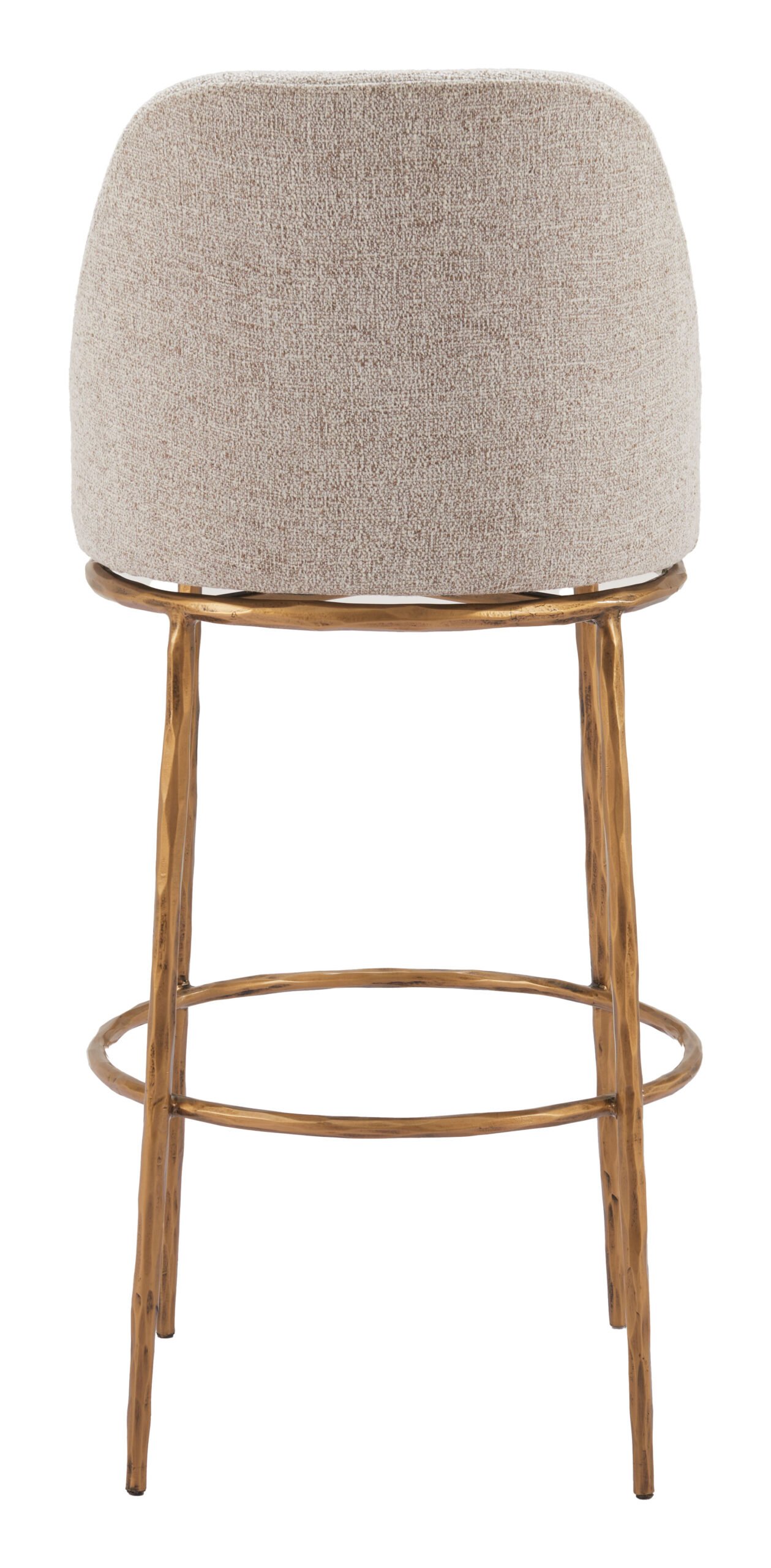 Nordhavn Swivel Barstool Beige & Gold - Image 5