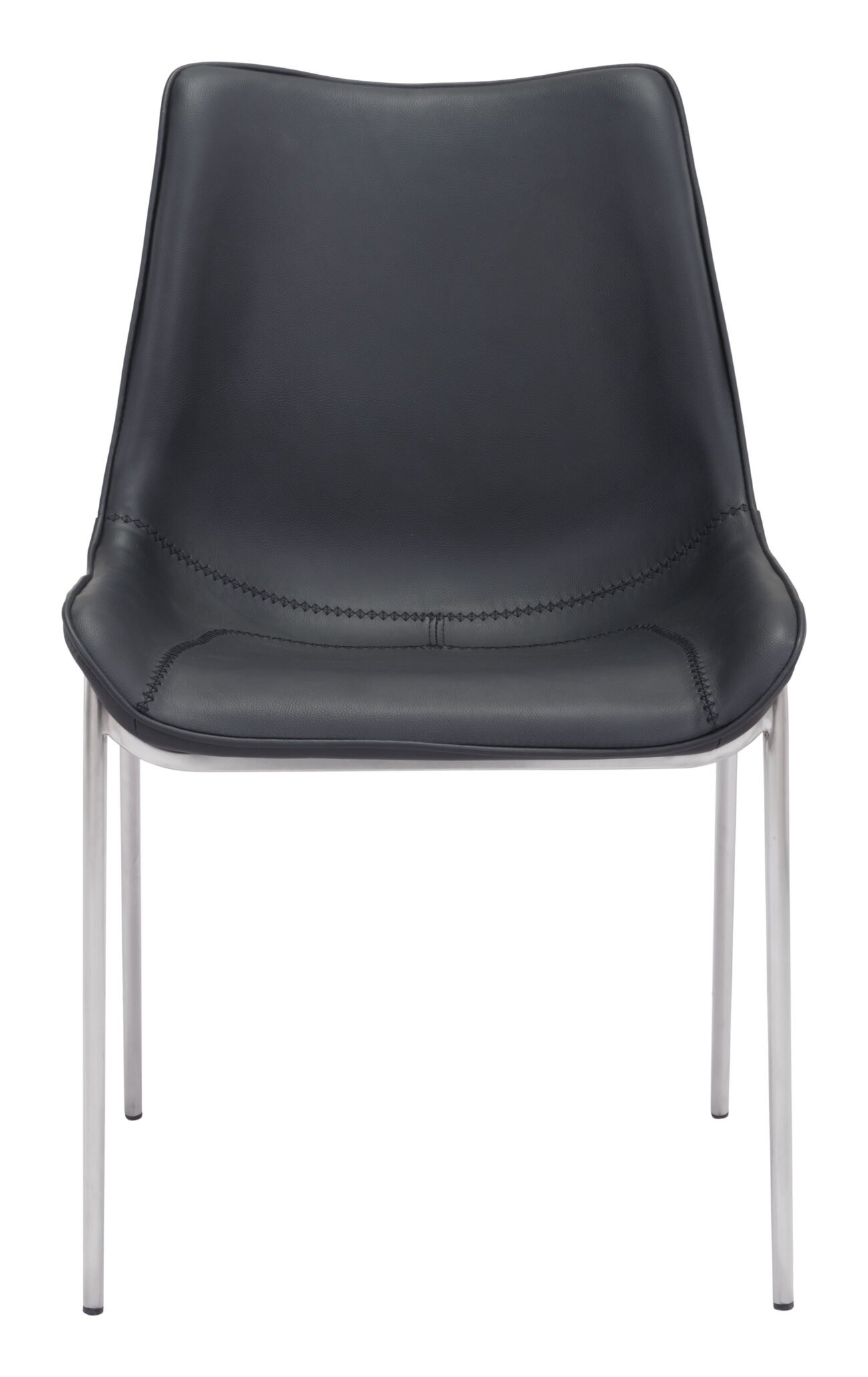 Magnus Dining Chair (Set of 2) Black & Silver - Image 6