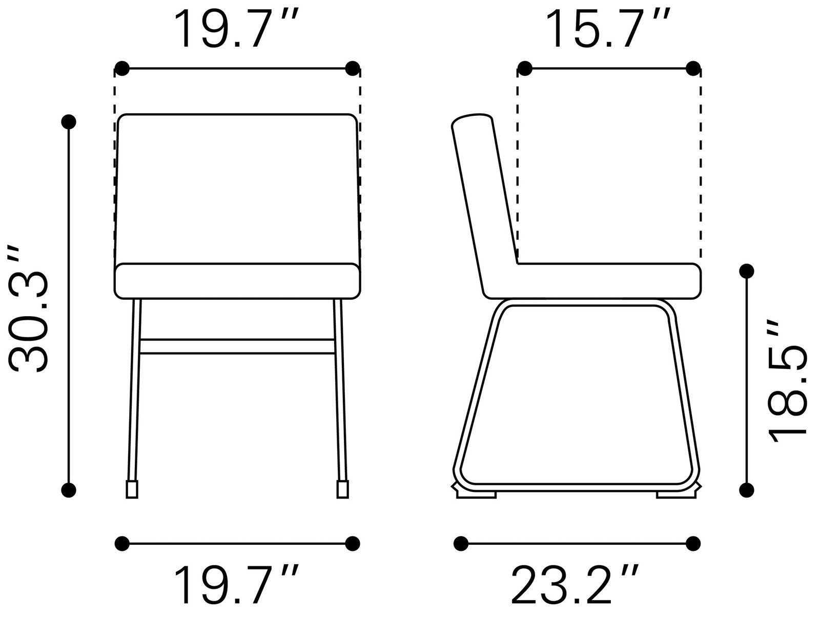 Pago Dining Chair (Set of 2) Gray - Image 12