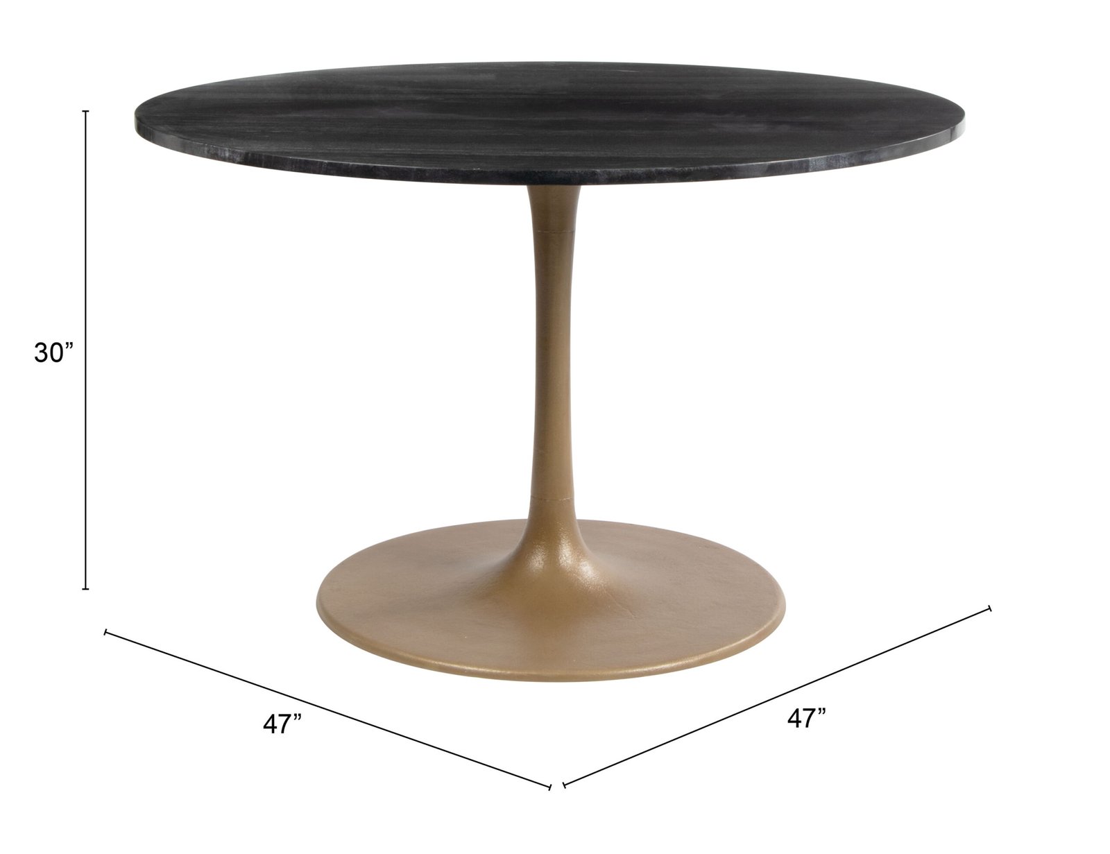 Taj Dining Table Black & Gold - Image 13