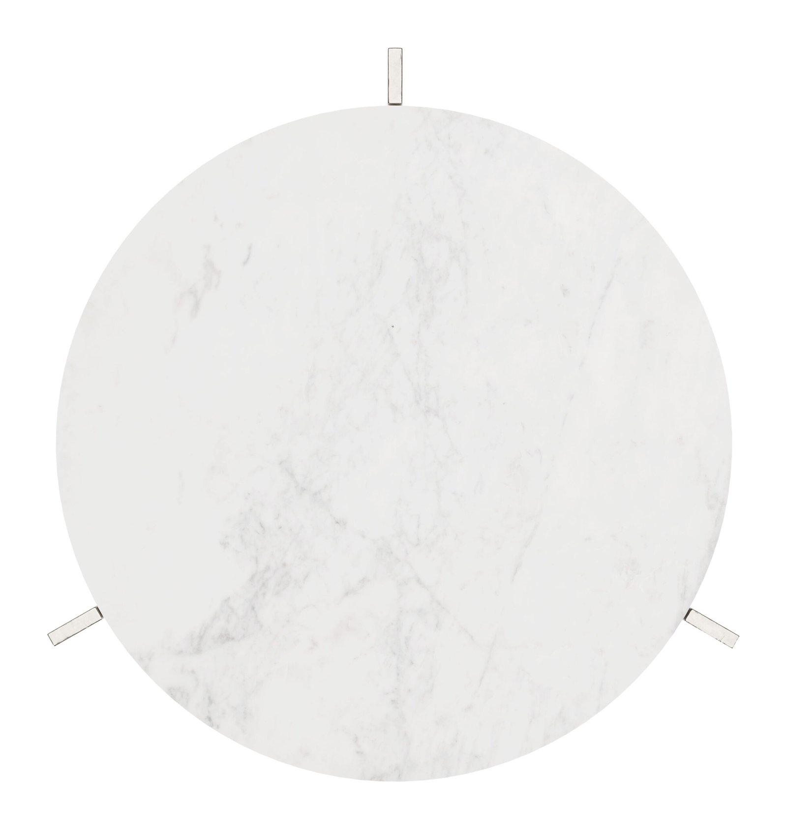 Barmas Side Table White & Silver - Image 5