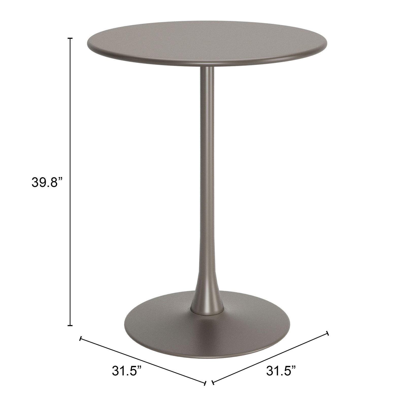 Soleil Bar Table Taupe - Image 10