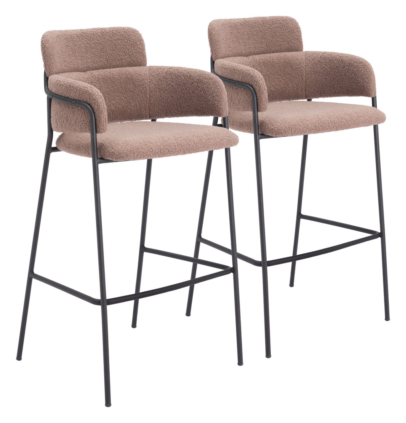 Marcel Barstool (Set of 2) Brown - Image 10