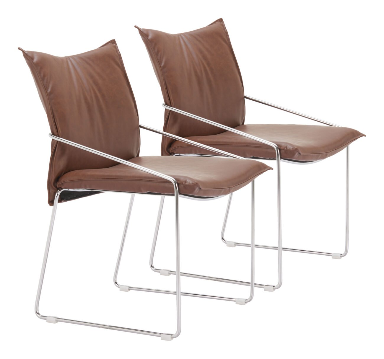 Pola Dining Chair (Set of 2) Brown - Image 8