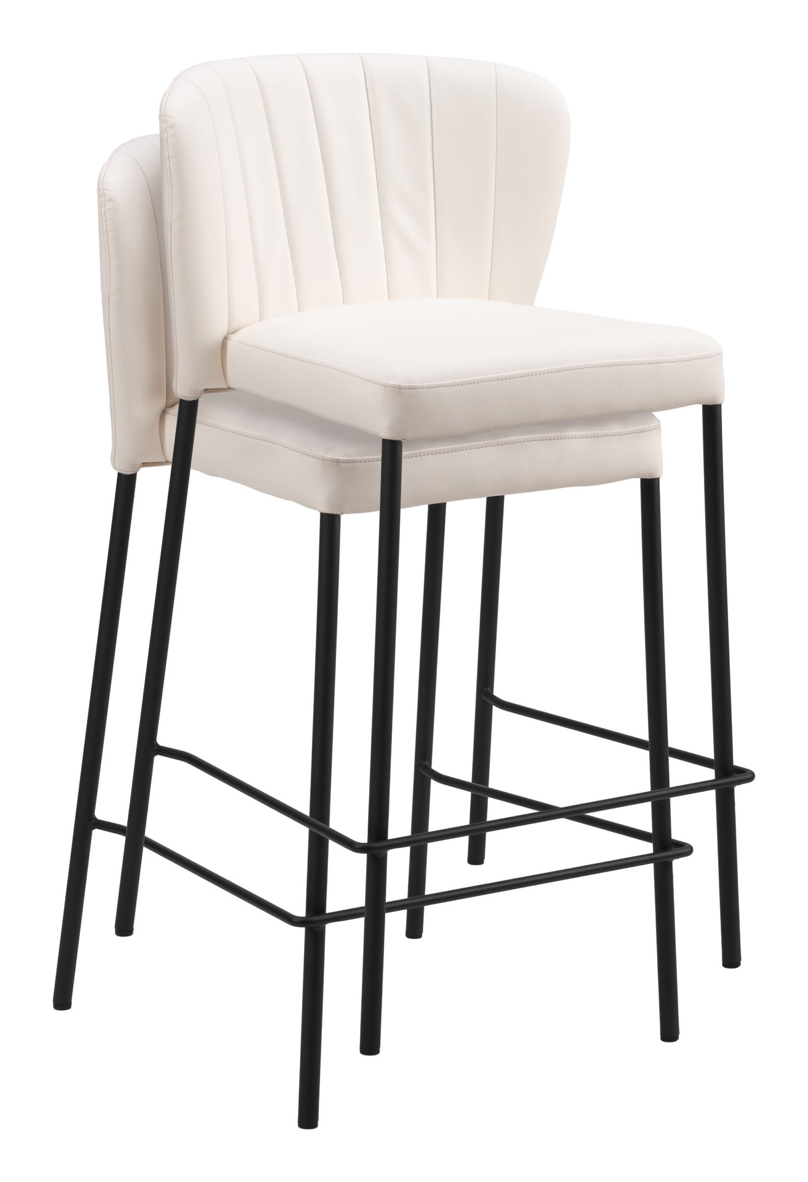 Linz Counter Stool (Set of 2) Cream - Image 7