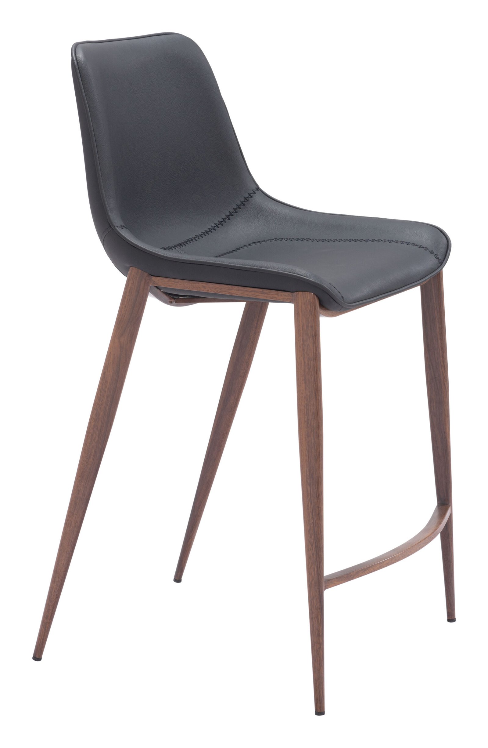 Magnus Counter Stool (Set of 2) Black & Walnut - Image 2