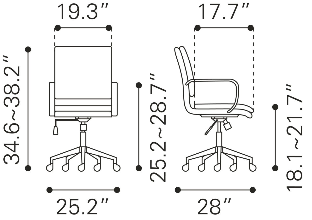 Partner Office Chair White - Image 11