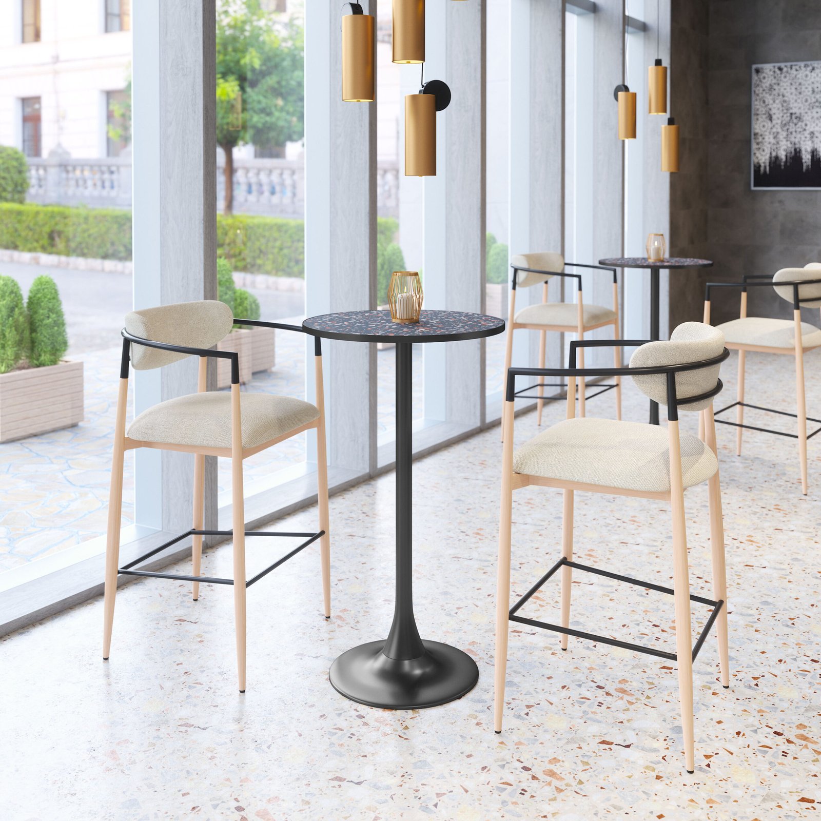 Equinox Barstool Oyster Gray & Natural - Image 3