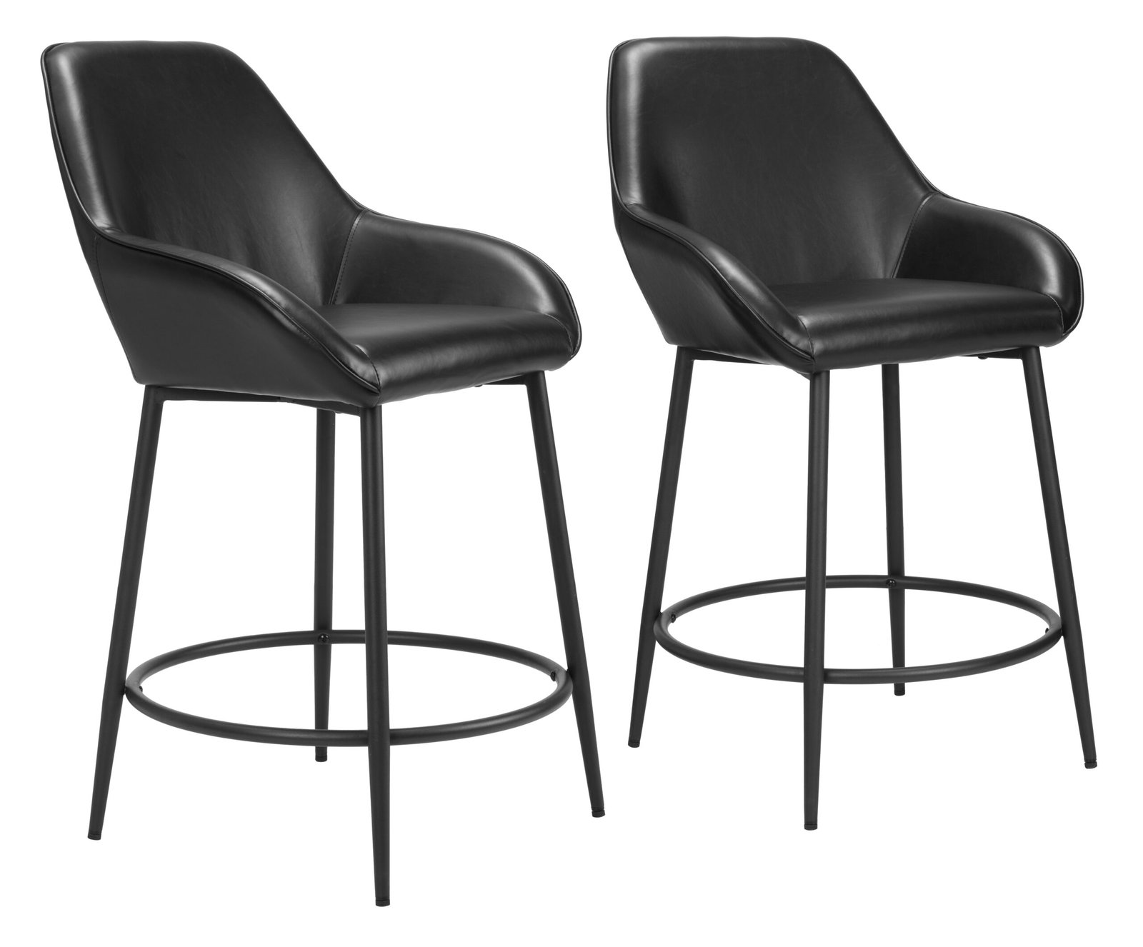 Vila Counter Stool (Set of 2) Black - Image 10