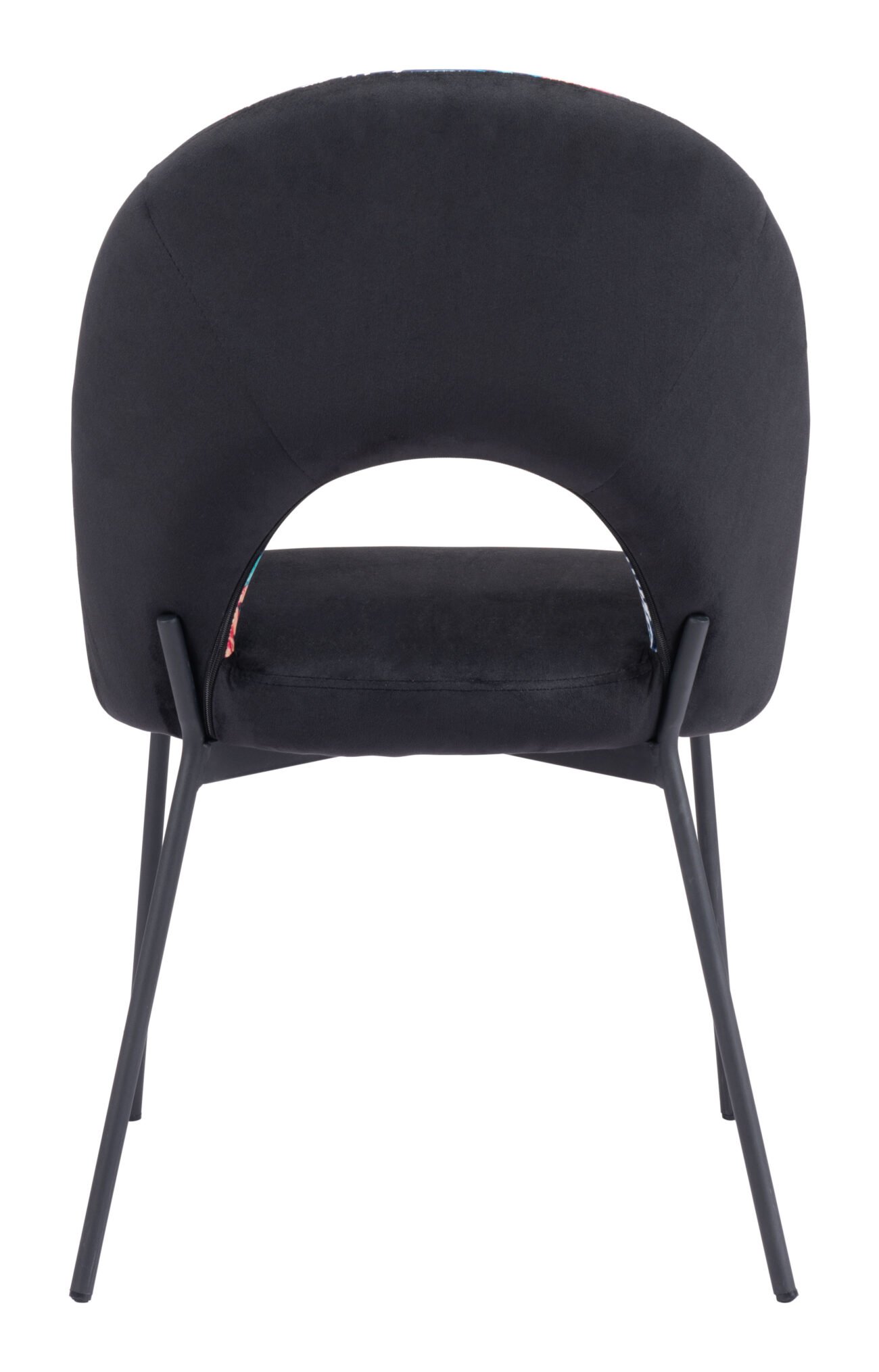 Merion Dining Chair (Set of 2) Multicolor Print & Black - Image 8