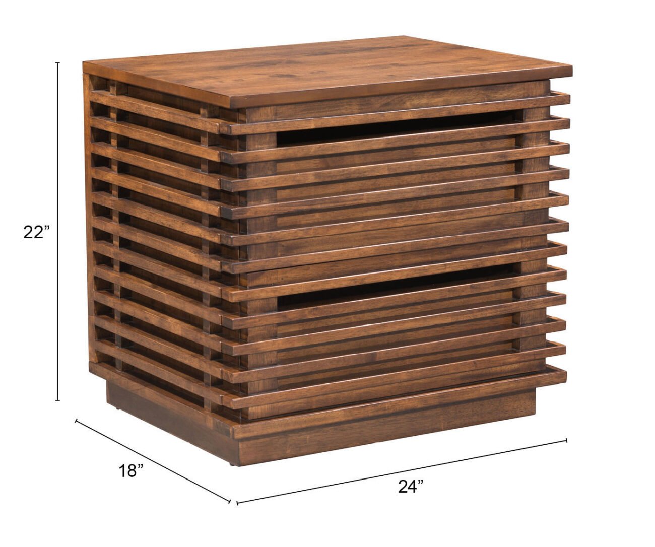 Linea End Table Walnut - Image 8