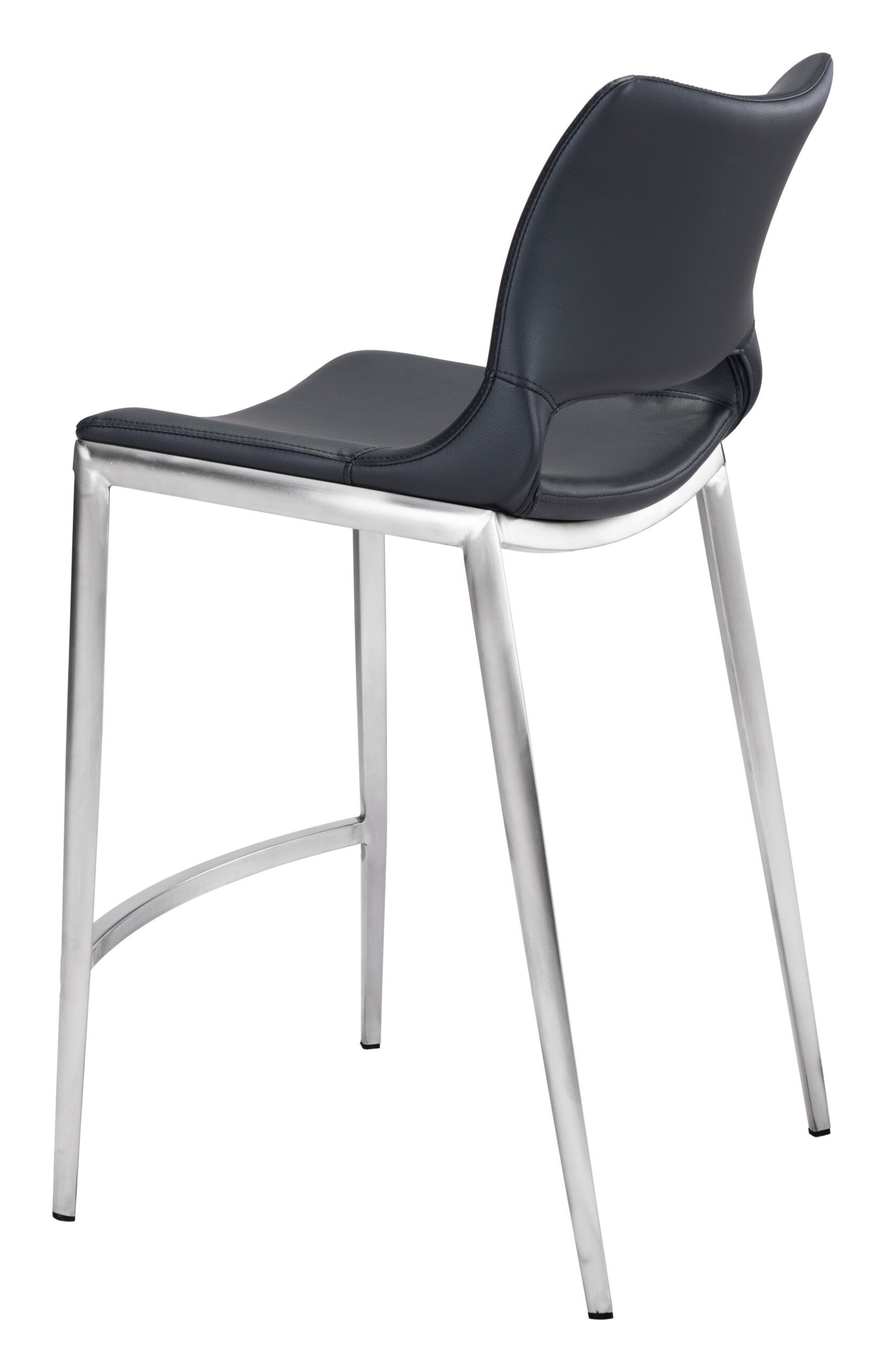 Ace Counter Stool (Set of 2) Black & Silver - Image 6