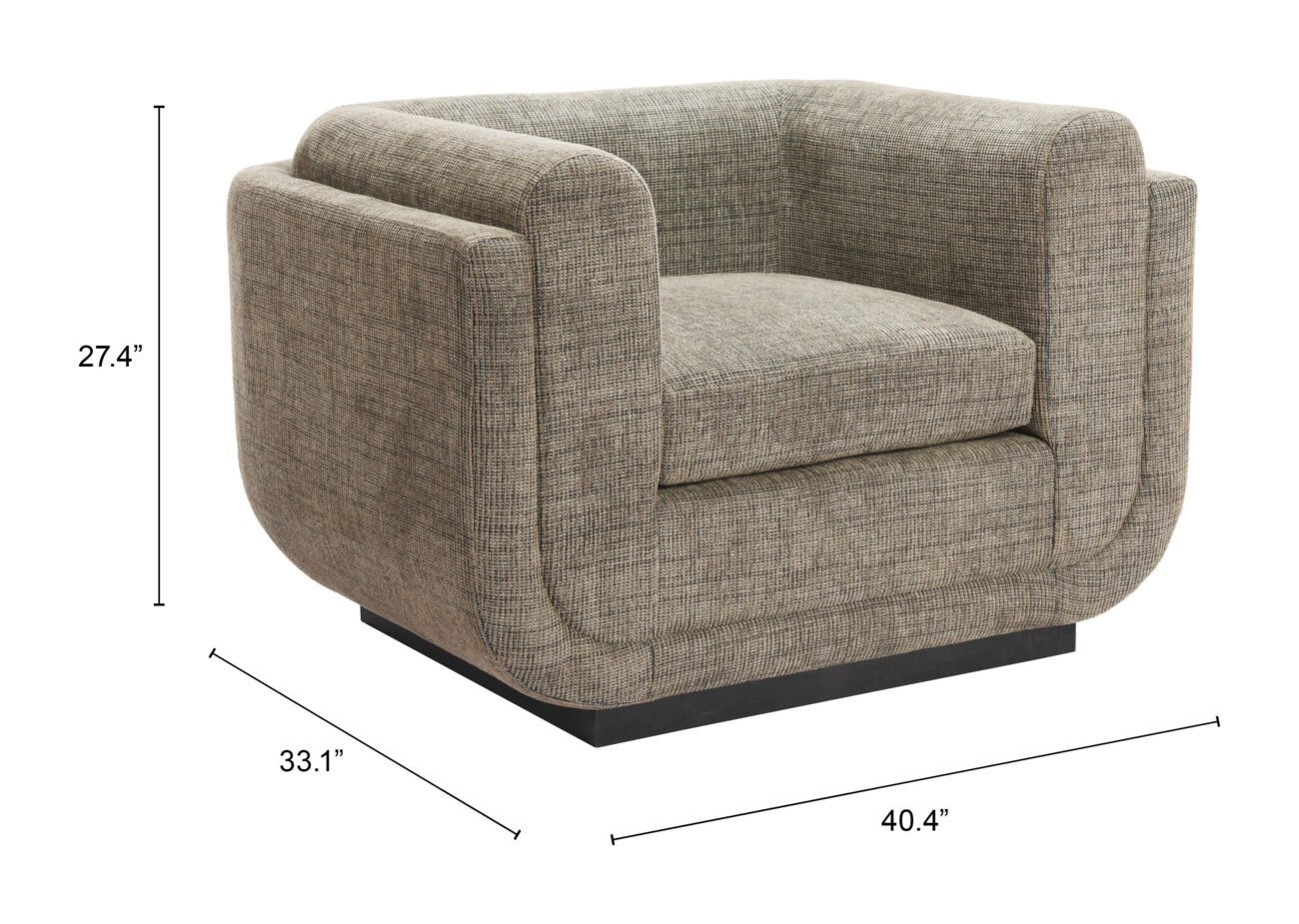 Sereneu Accent Chair Green Tweed - Image 8