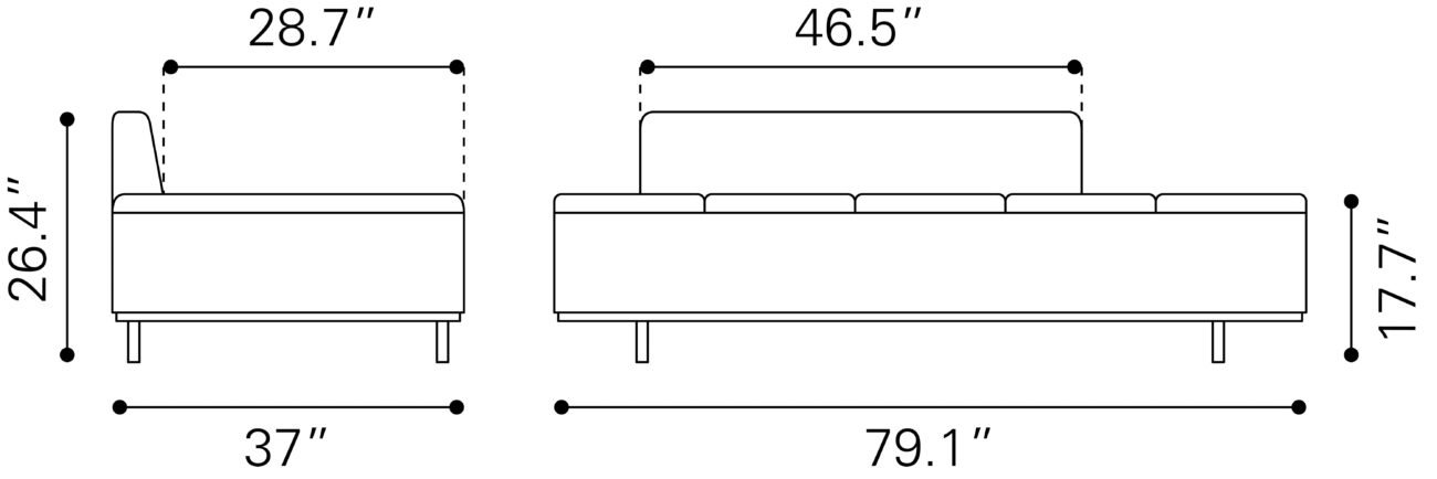 Confection Sofa Gray - Image 11