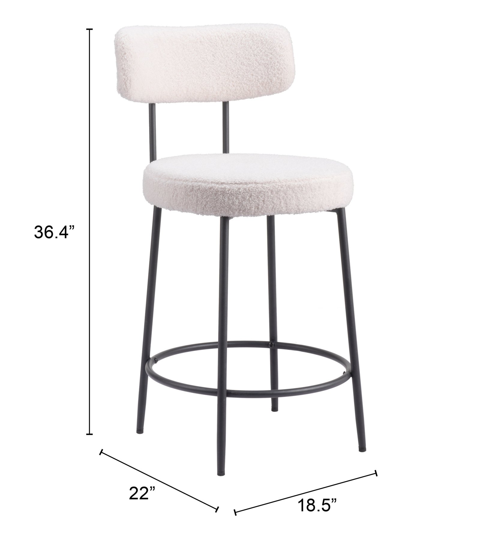 Blanca Counter Stool (Set of 2) Ivory - Image 10