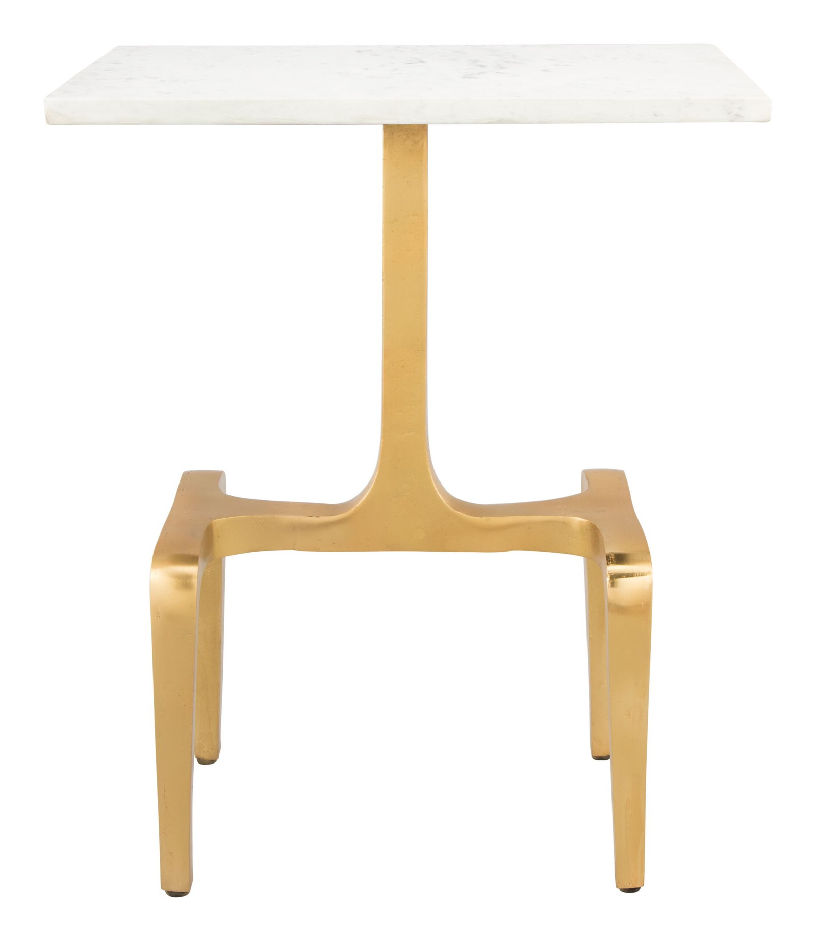 Clement Side Table White & Gold - Image 4