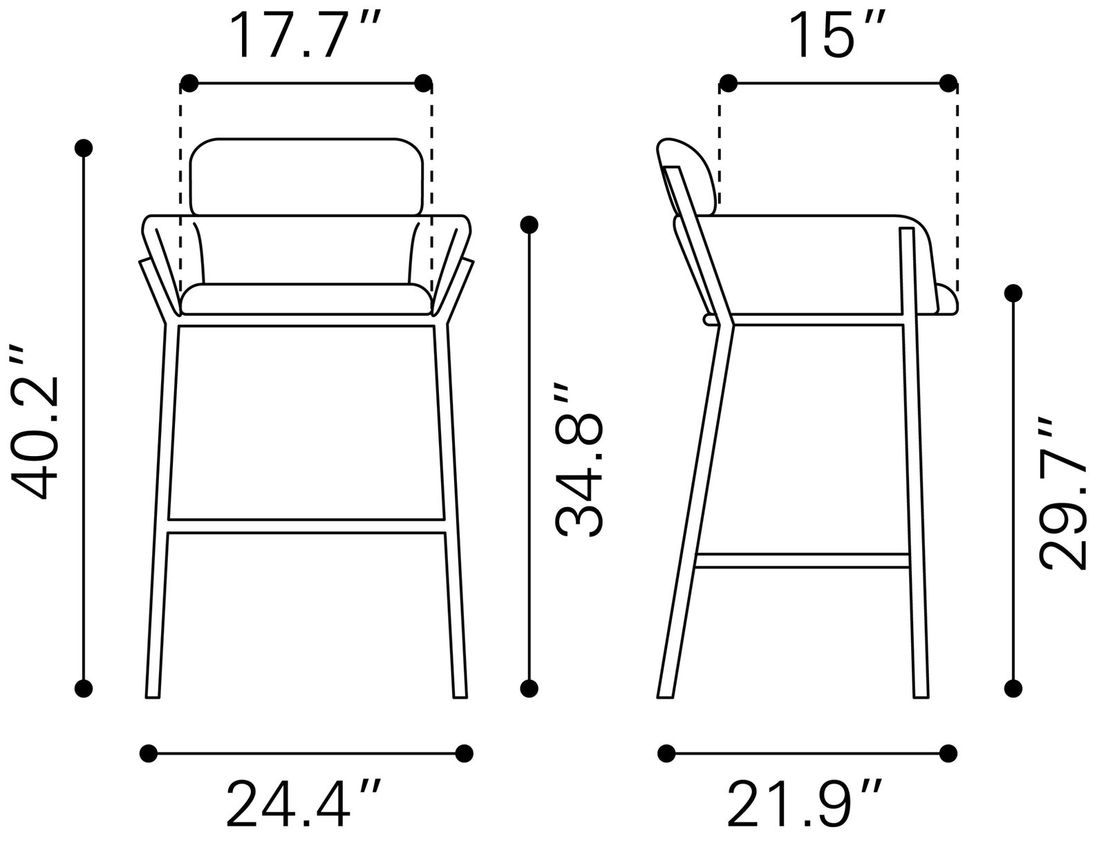 Bremor Barstool Beige - Image 9