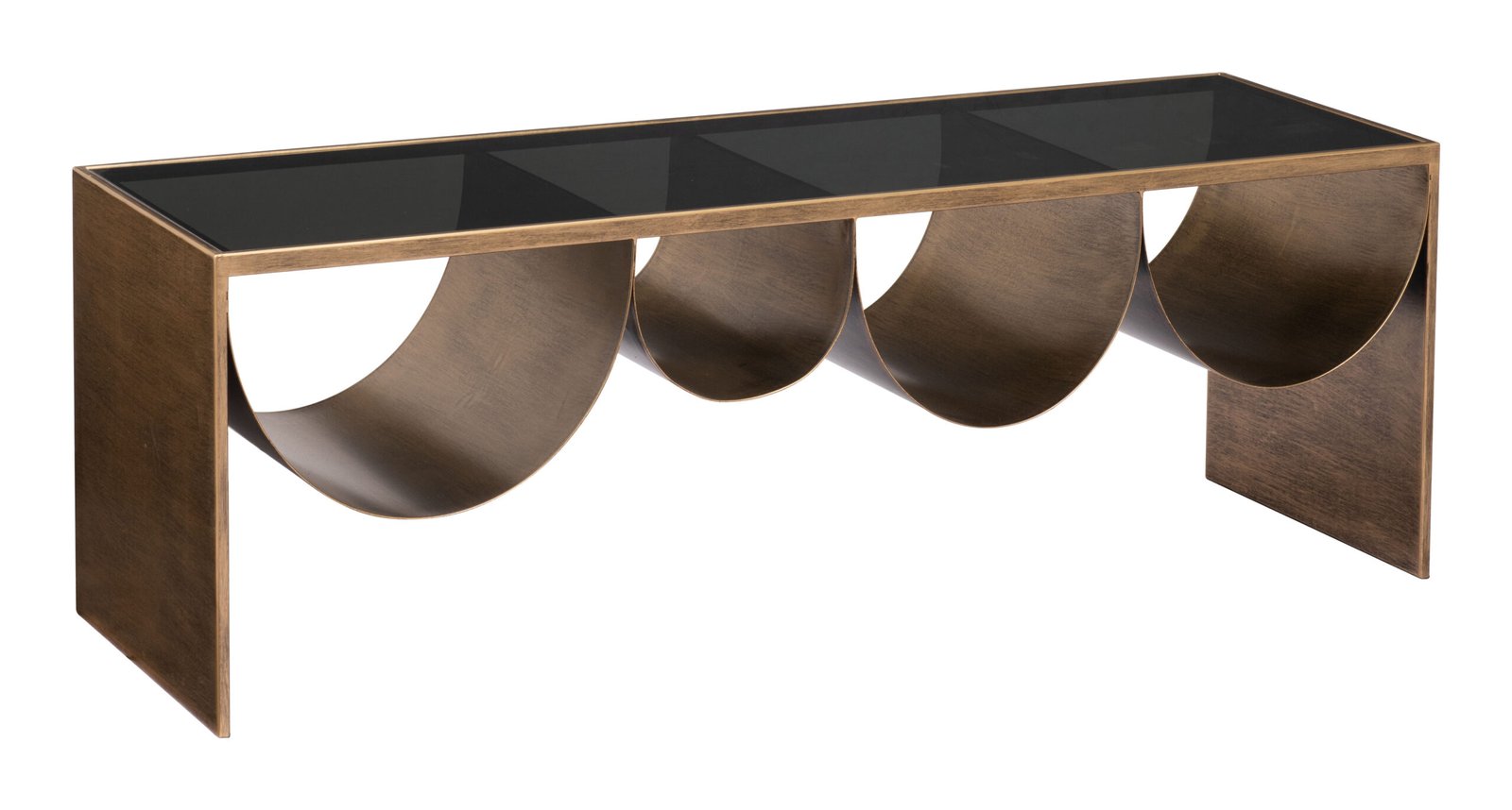 Reed Coffee Table Brass & Black - Image 5