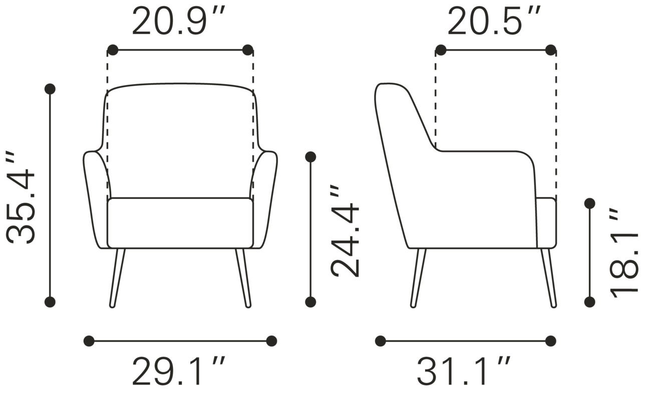 Tasmania Accent Chair Vintage Black - Image 11