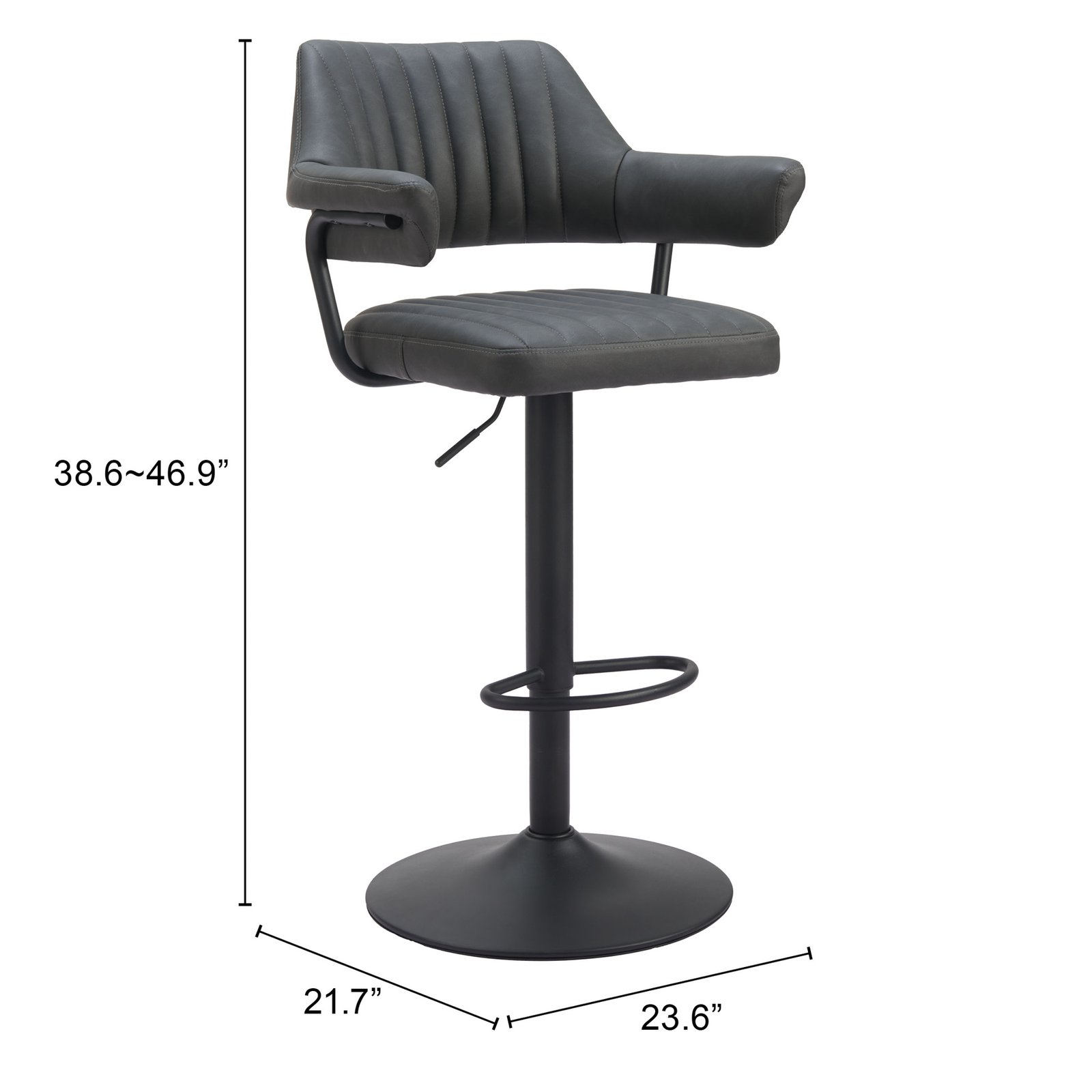 Erret Barstool Gray - Image 8