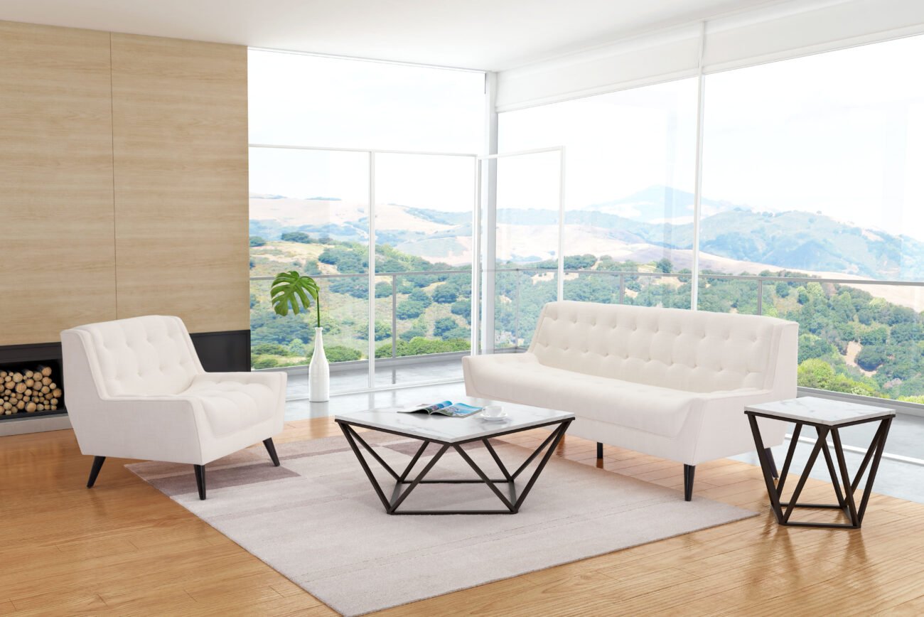 Tintern Coffee Table White & Antique Bronze - Image 3