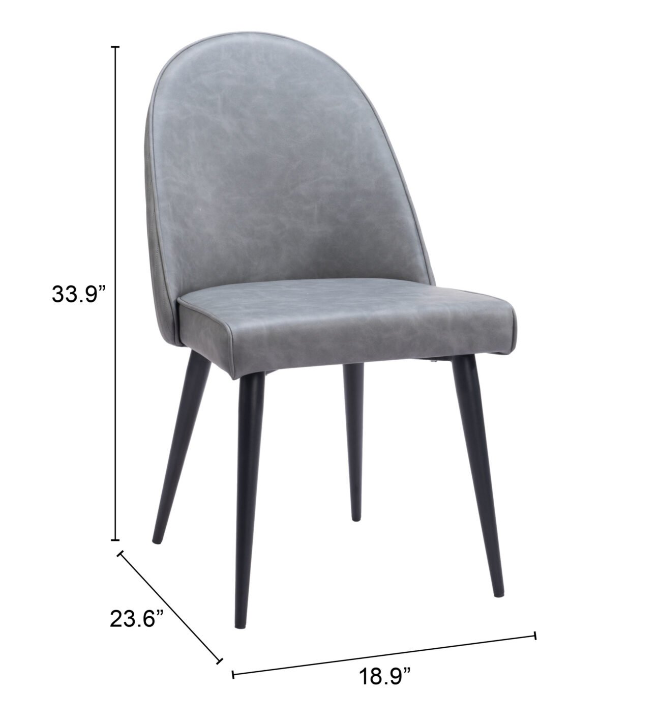 Silloth Armless Dining Chair (Set of 2) Gray - Image 9