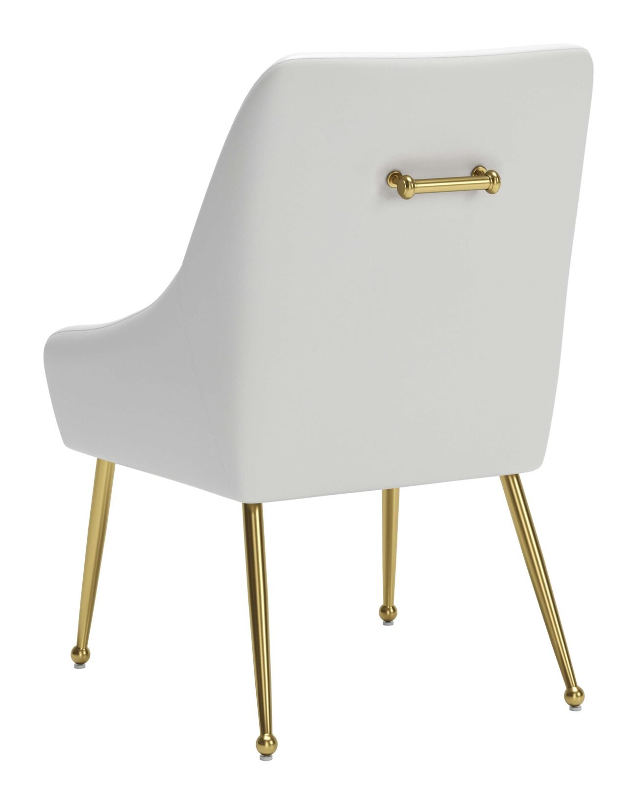 Maxine Dining Chair White & Gold - Image 7