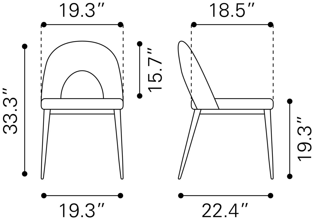 Menlo Dining Chair (Set of 2) Gray - Image 10
