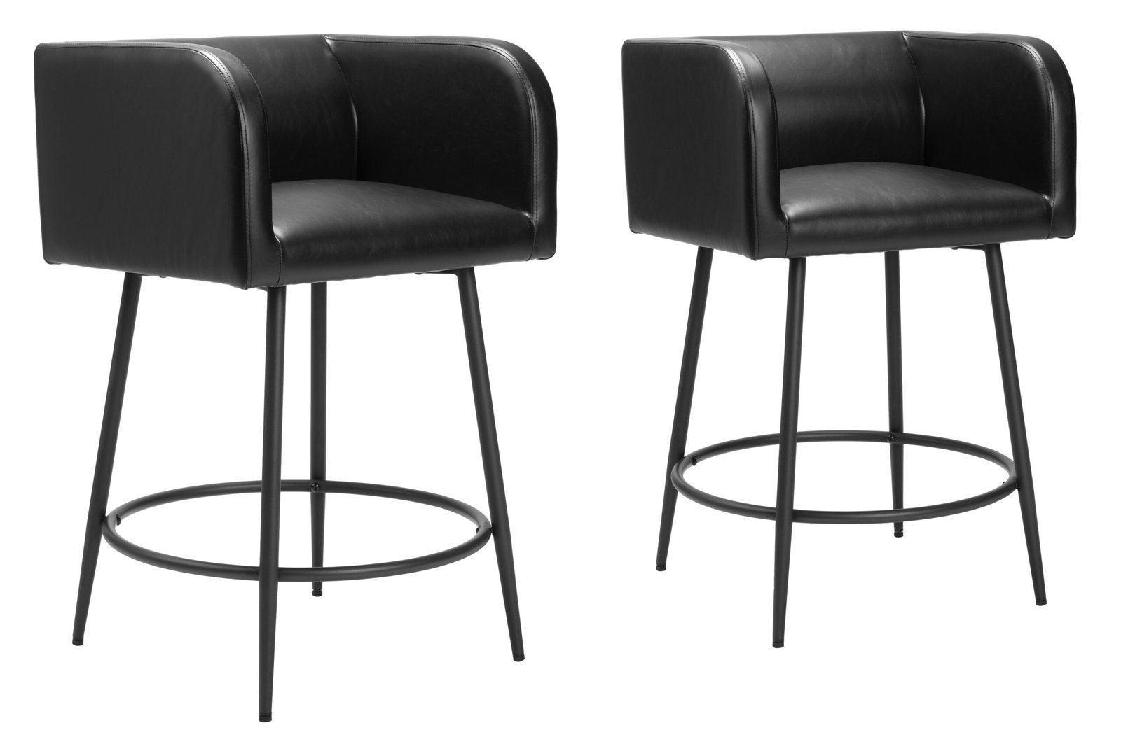 Horbat Counter Stool (Set of 2) Black - Image 10