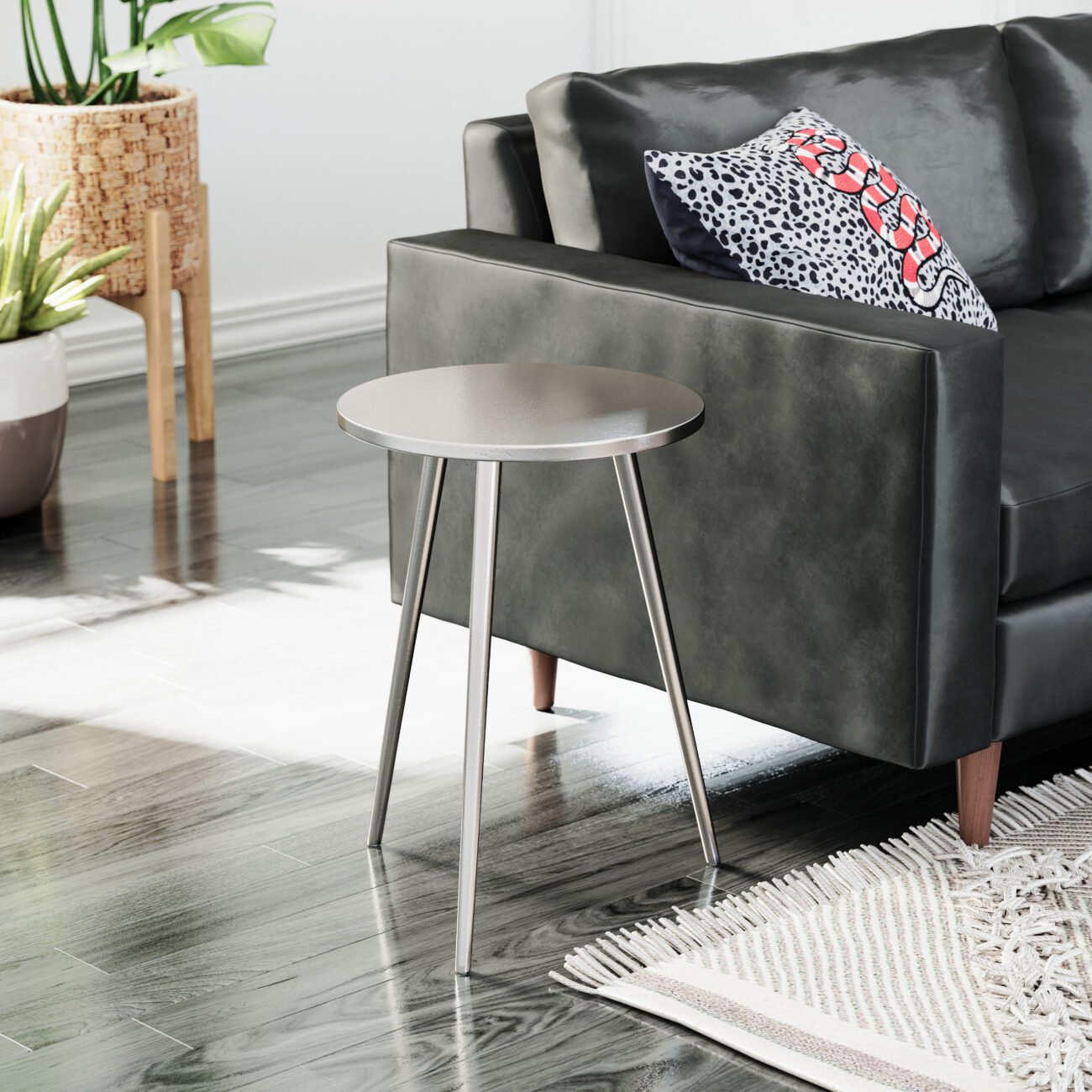 Politik Side Table Silver - Image 2
