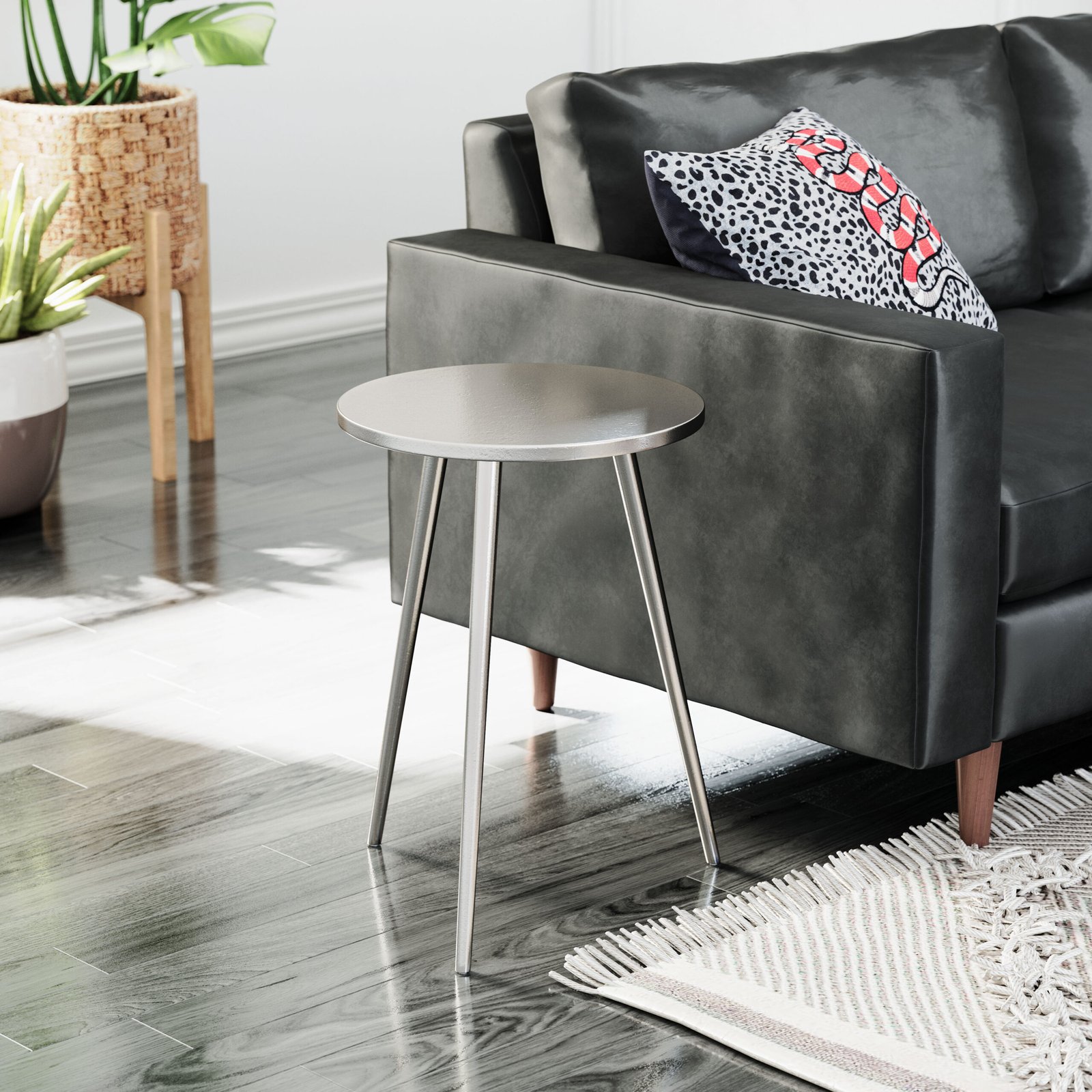 Politik Side Table Silver - Image 2