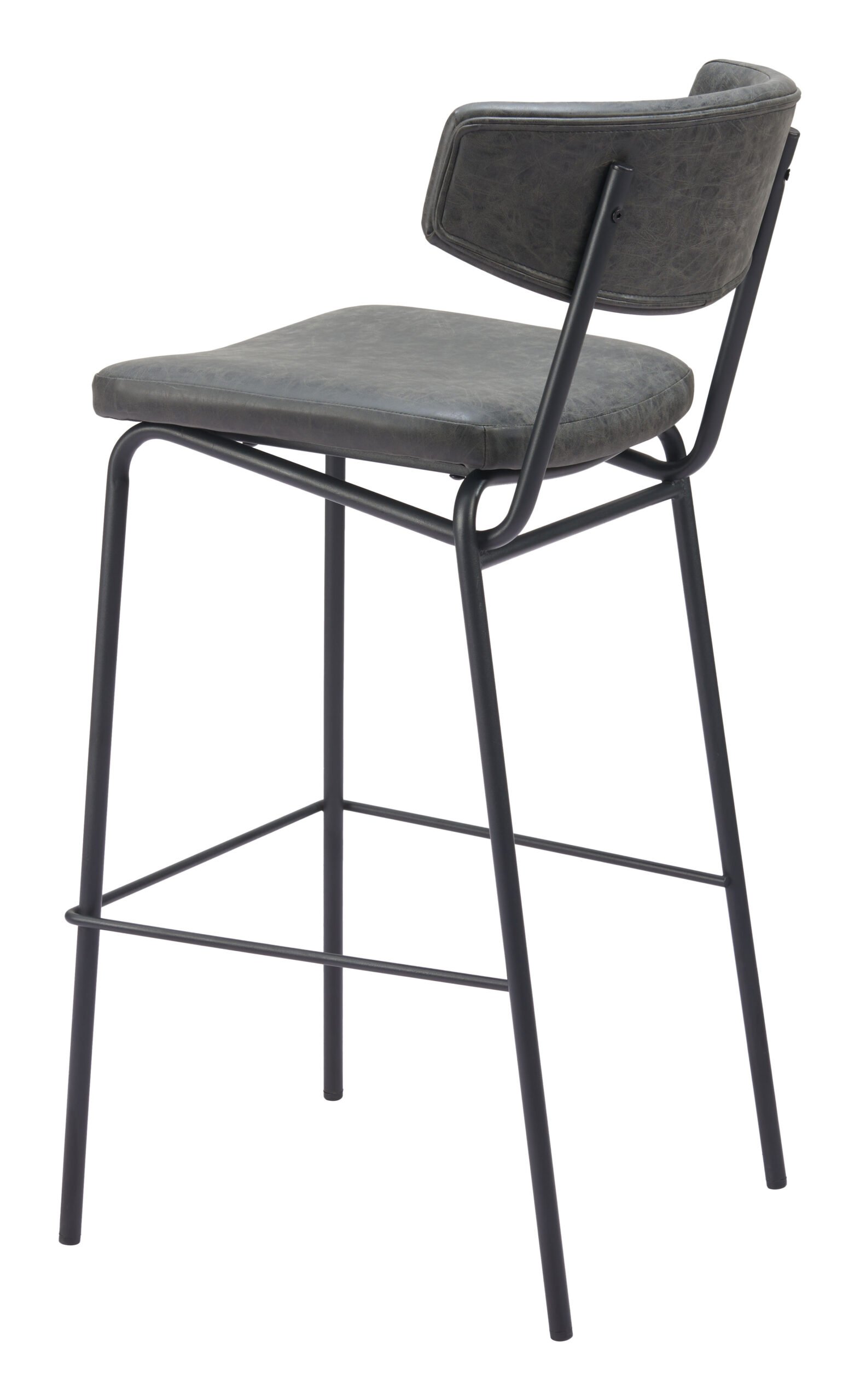 Charon Barstool (Set of 2) Vintage Black - Image 6