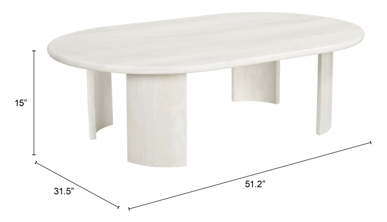 Risan Coffee Table Whitewashed - Image 9