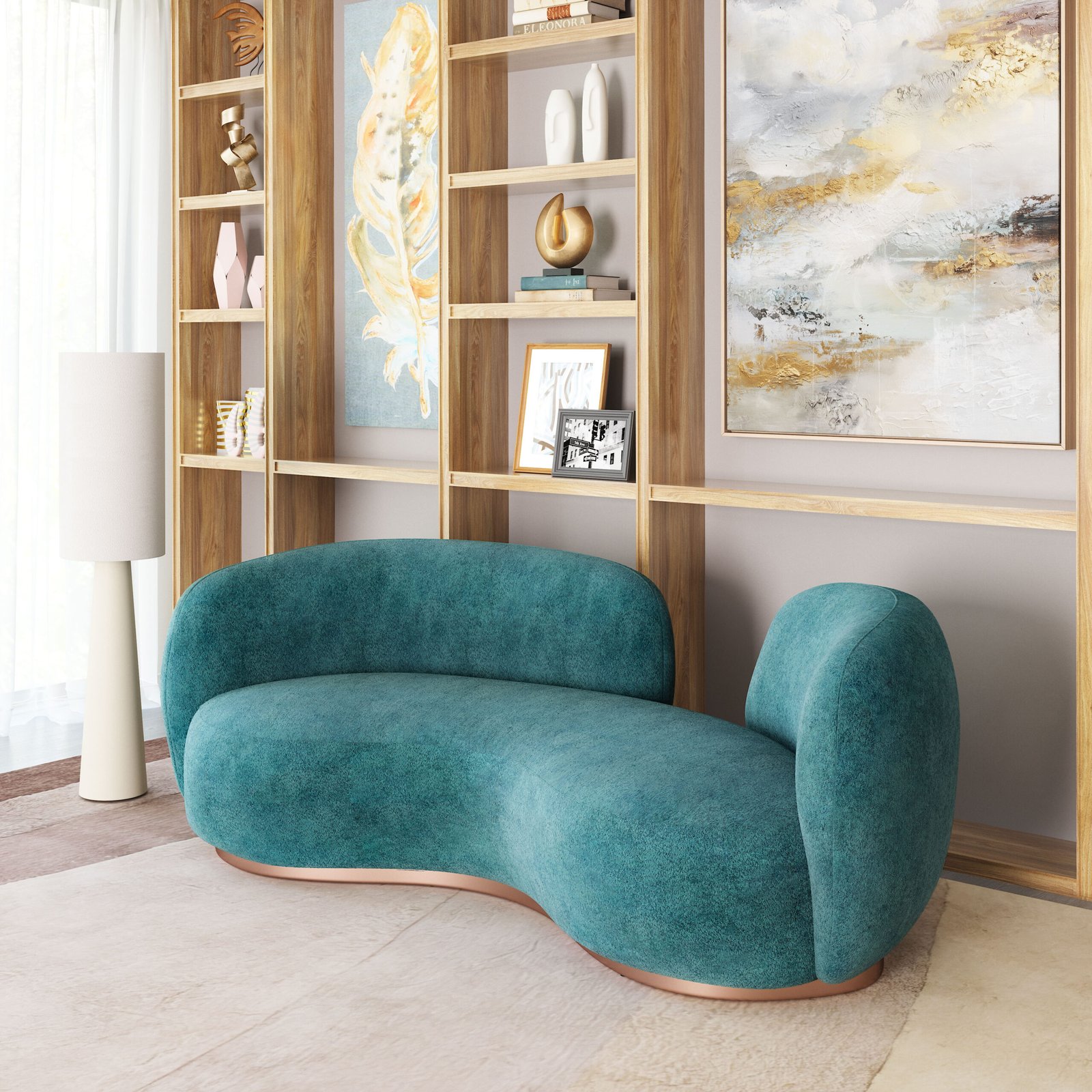 Jamela Sofa Teal - Image 2