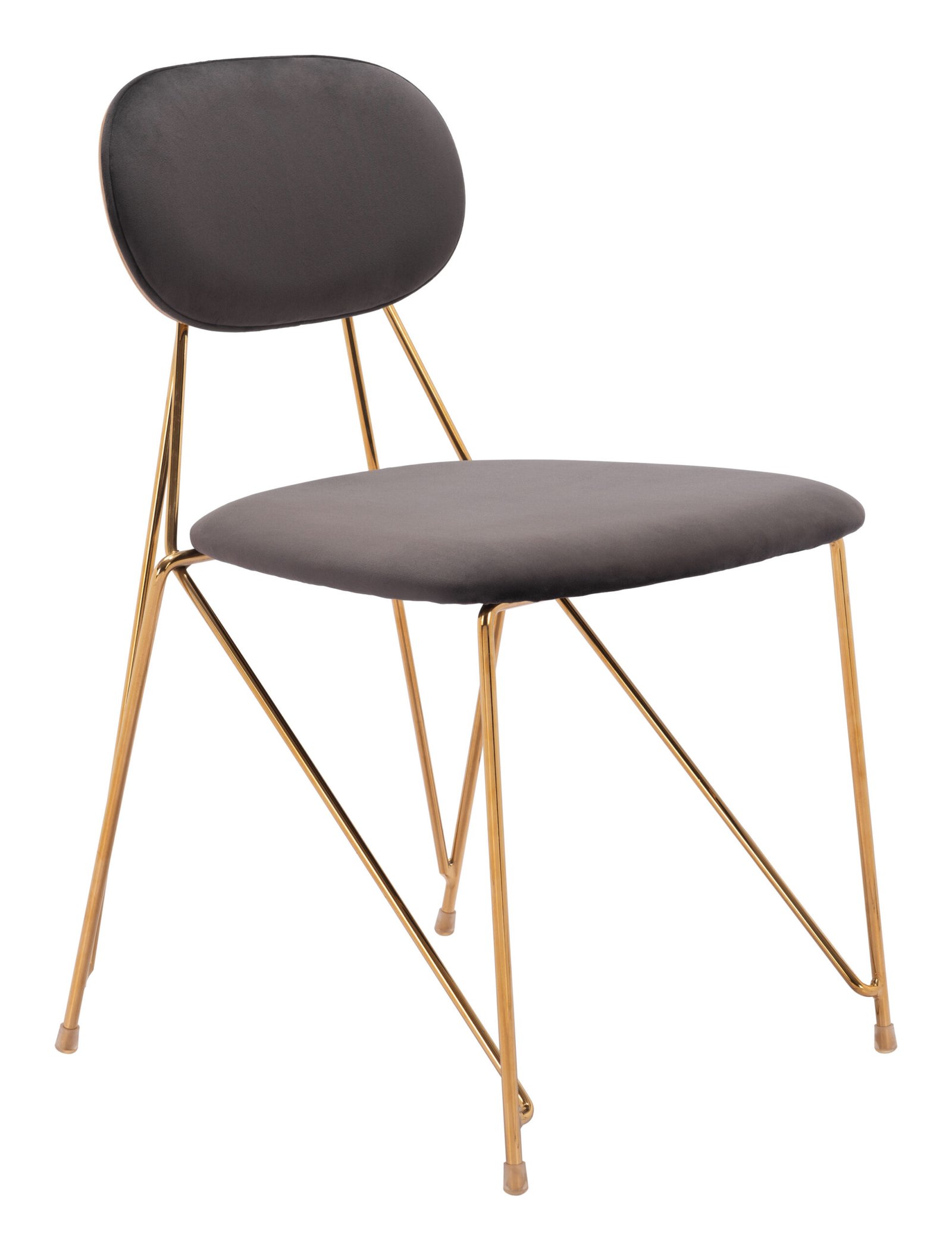 Georges Dining Chair (Set of 2) Gray & Gold - Image 8