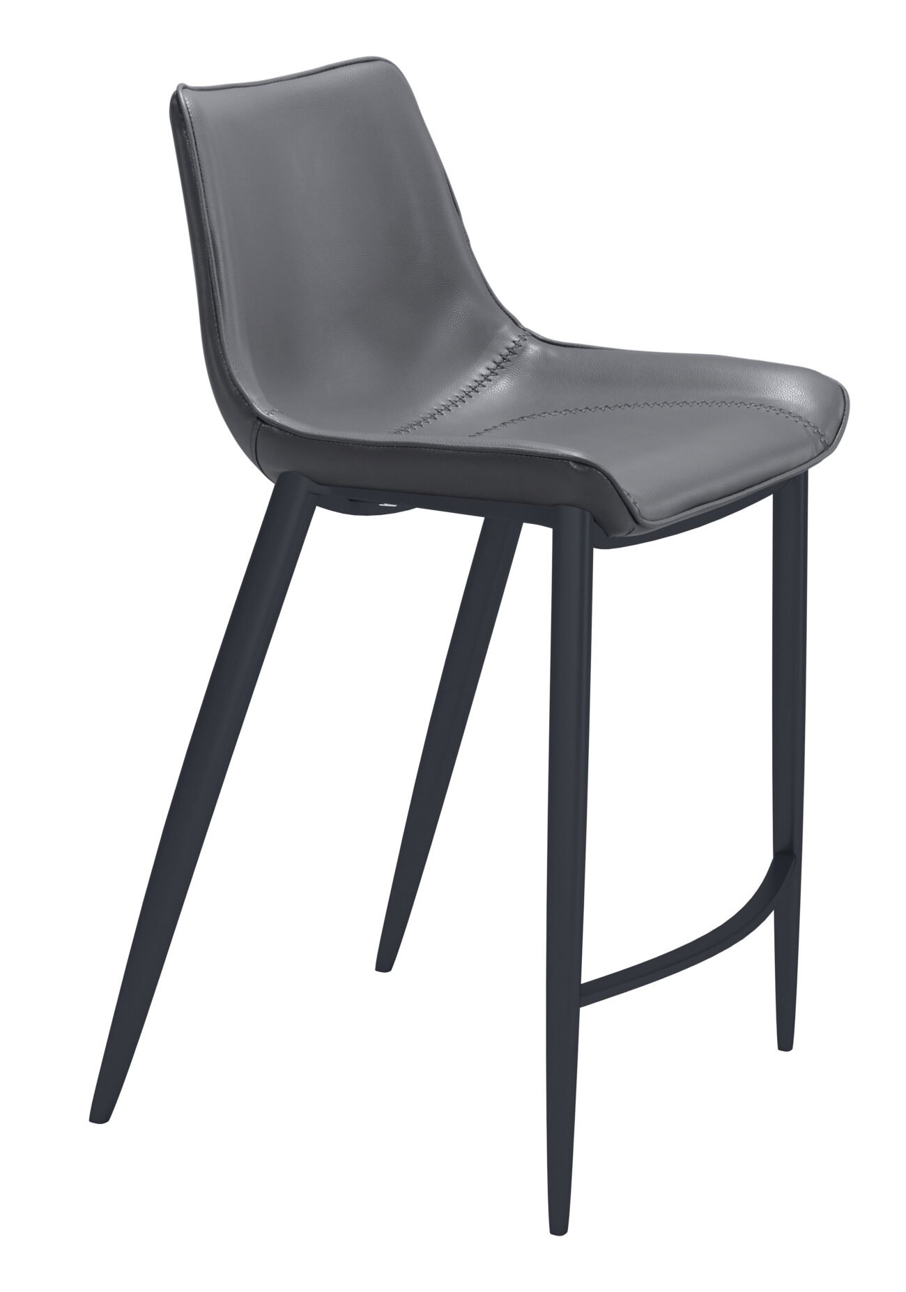 Magnus Counter Stool (Set of 2) Dark Gray & Black - Image 2