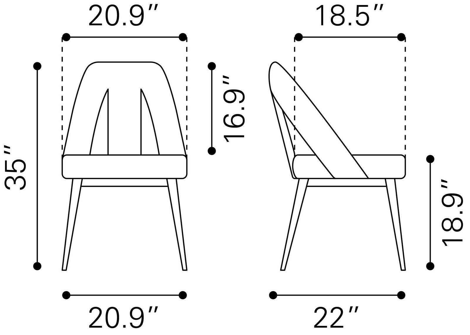 Artus Dining Chair Ivory - Image 11