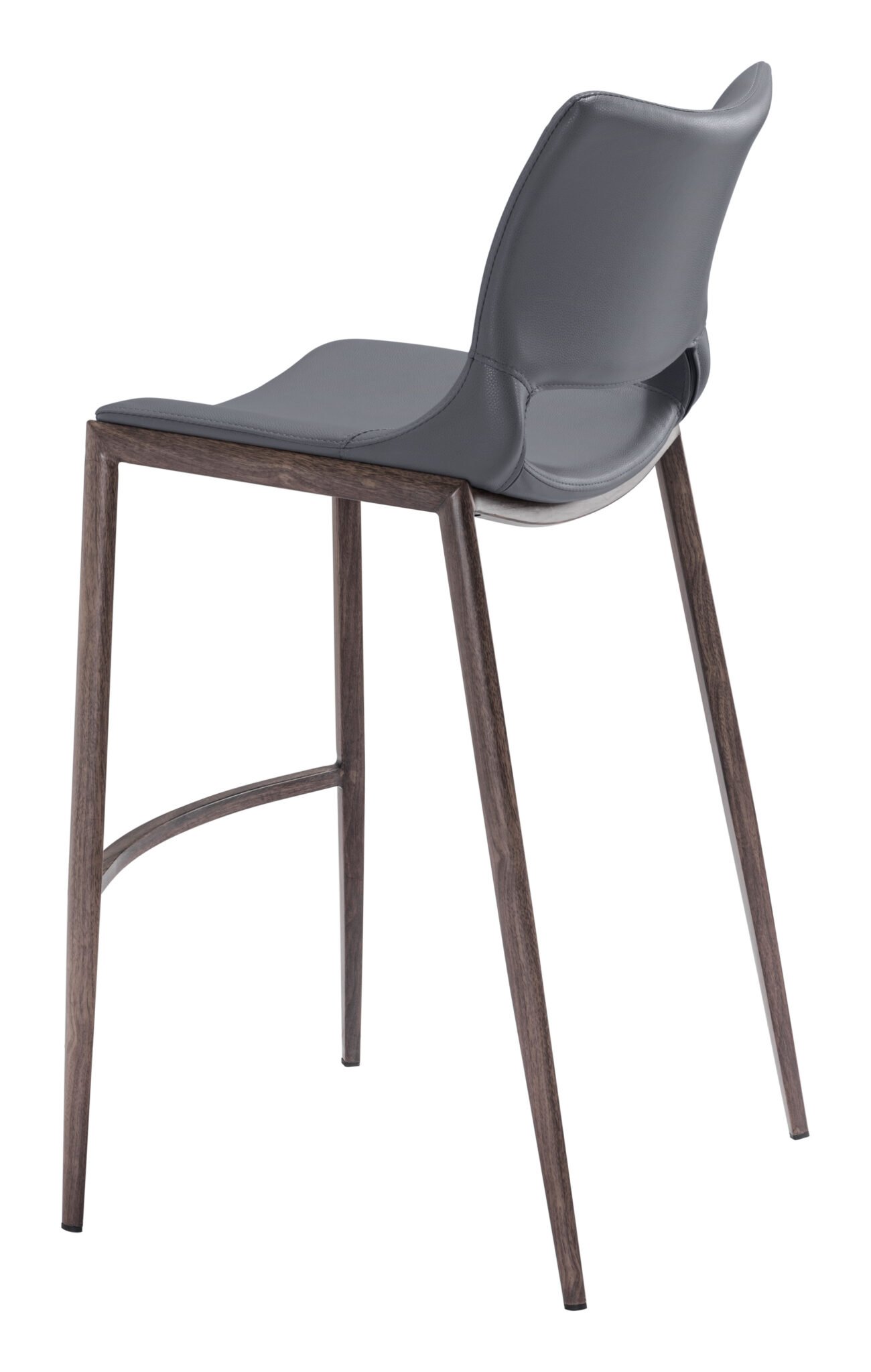 Ace Barstool (Set of 2) Dark Gray & Walnut - Image 7