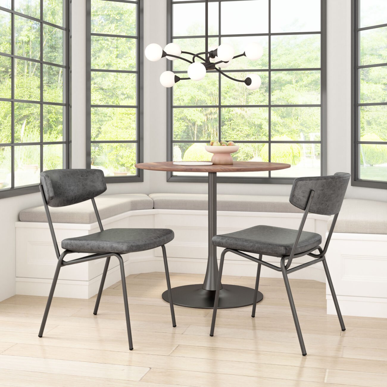 Charon Dining Chair (Set of 2) Vintage Black