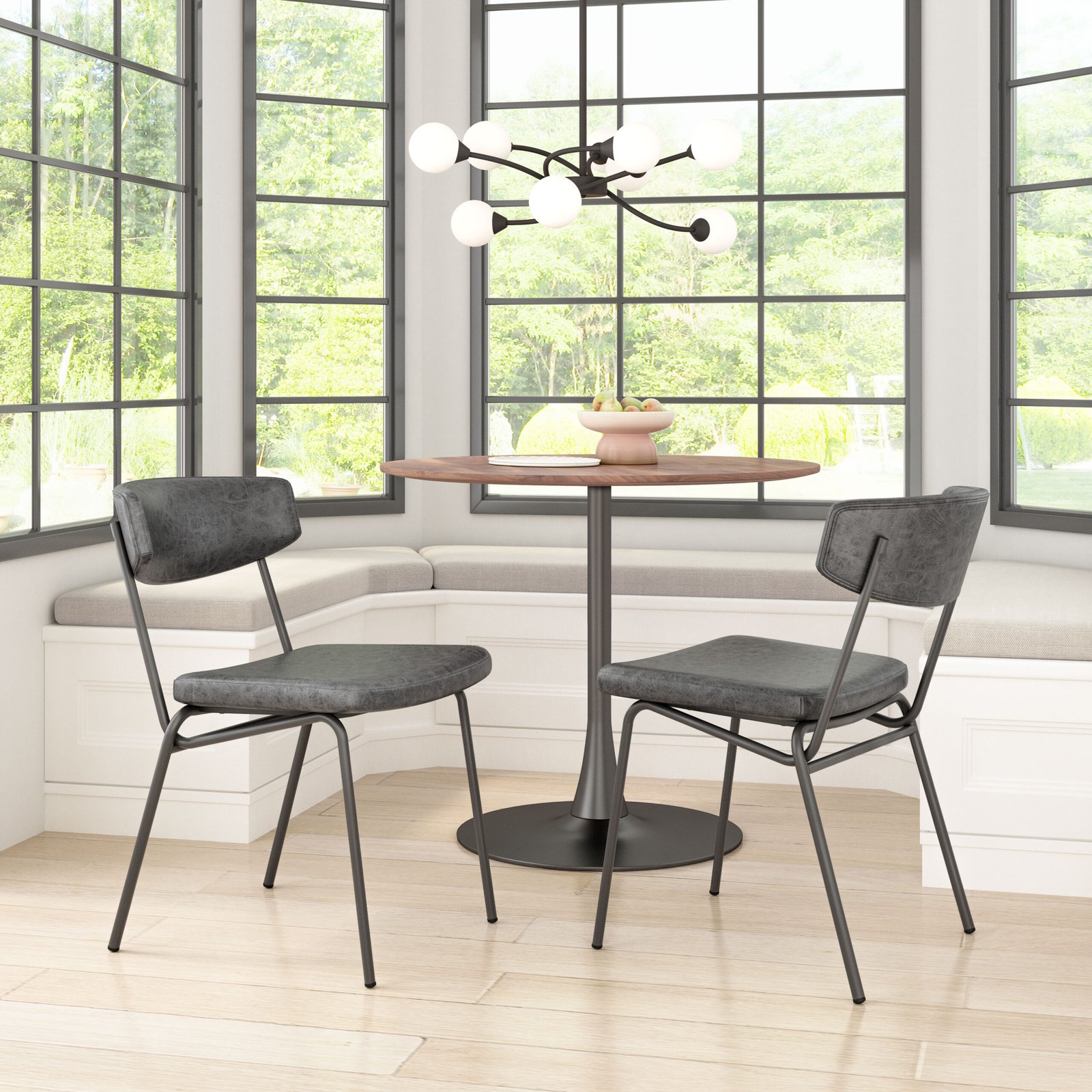 Charon Dining Chair (Set of 2) Vintage Black