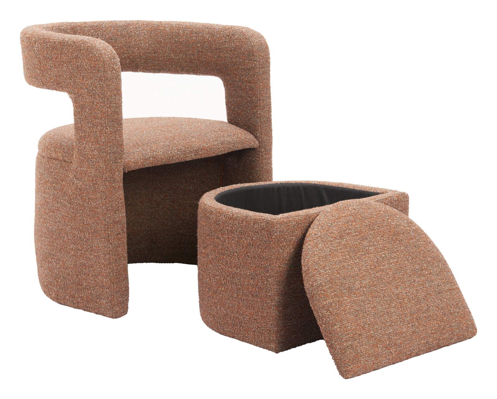 Atria Accent Chair & Ottoman Tawny Brown - Image 8