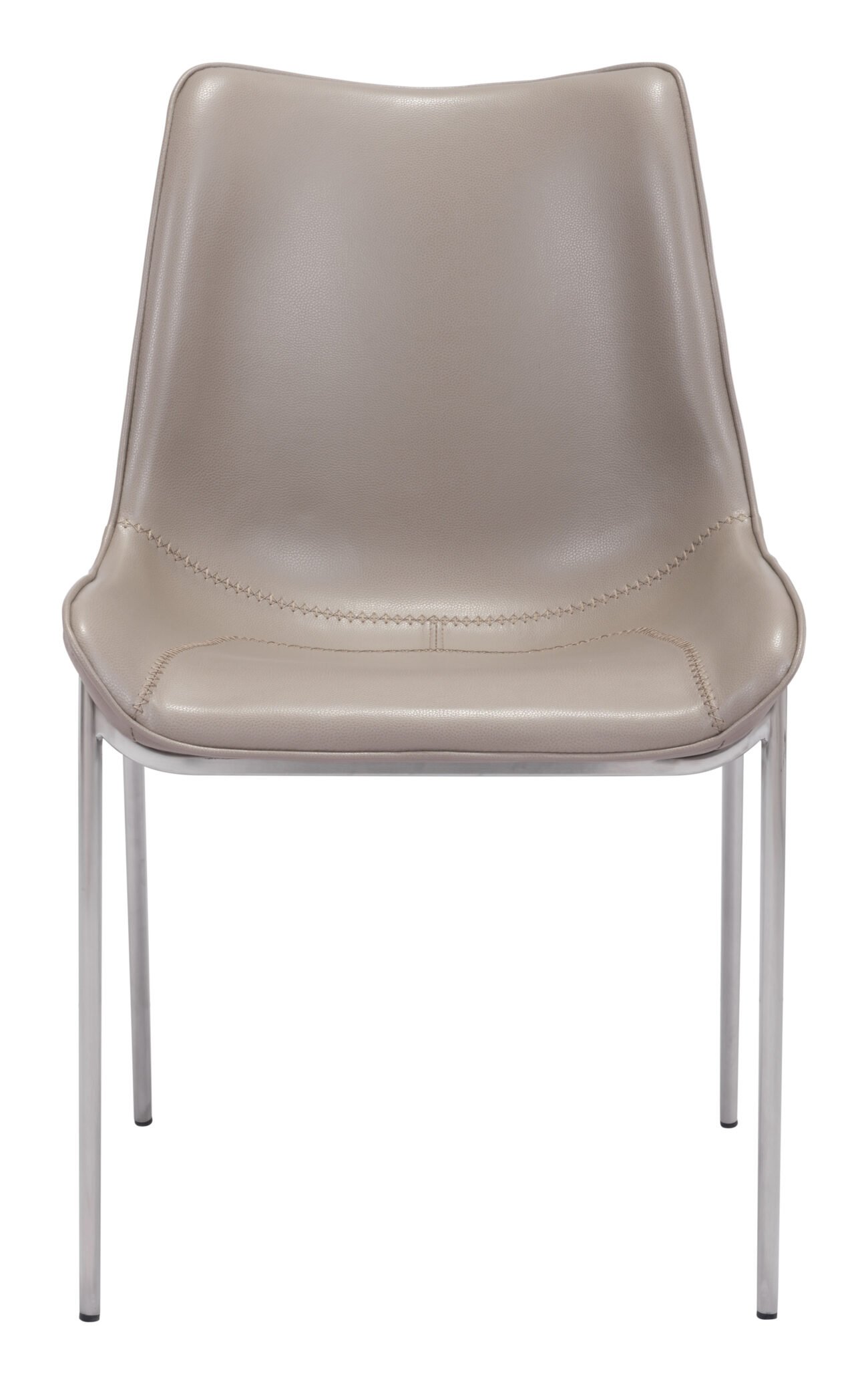Magnus Dining Chair (Set of 2) Brown & Silver - Image 6